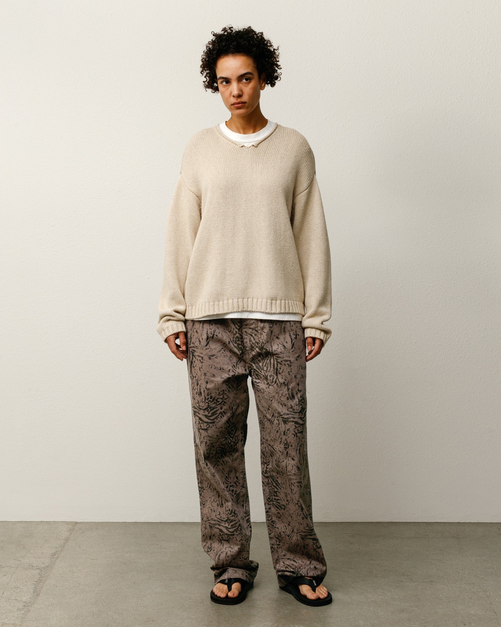 Beach Pant Cotton Twill Mens Regular In Fossil