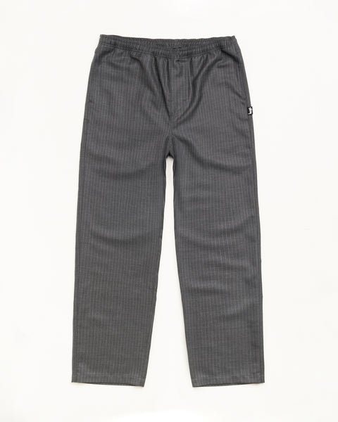 Beach Pant Dress Wool Unisex Regular In Grey Pinstripe