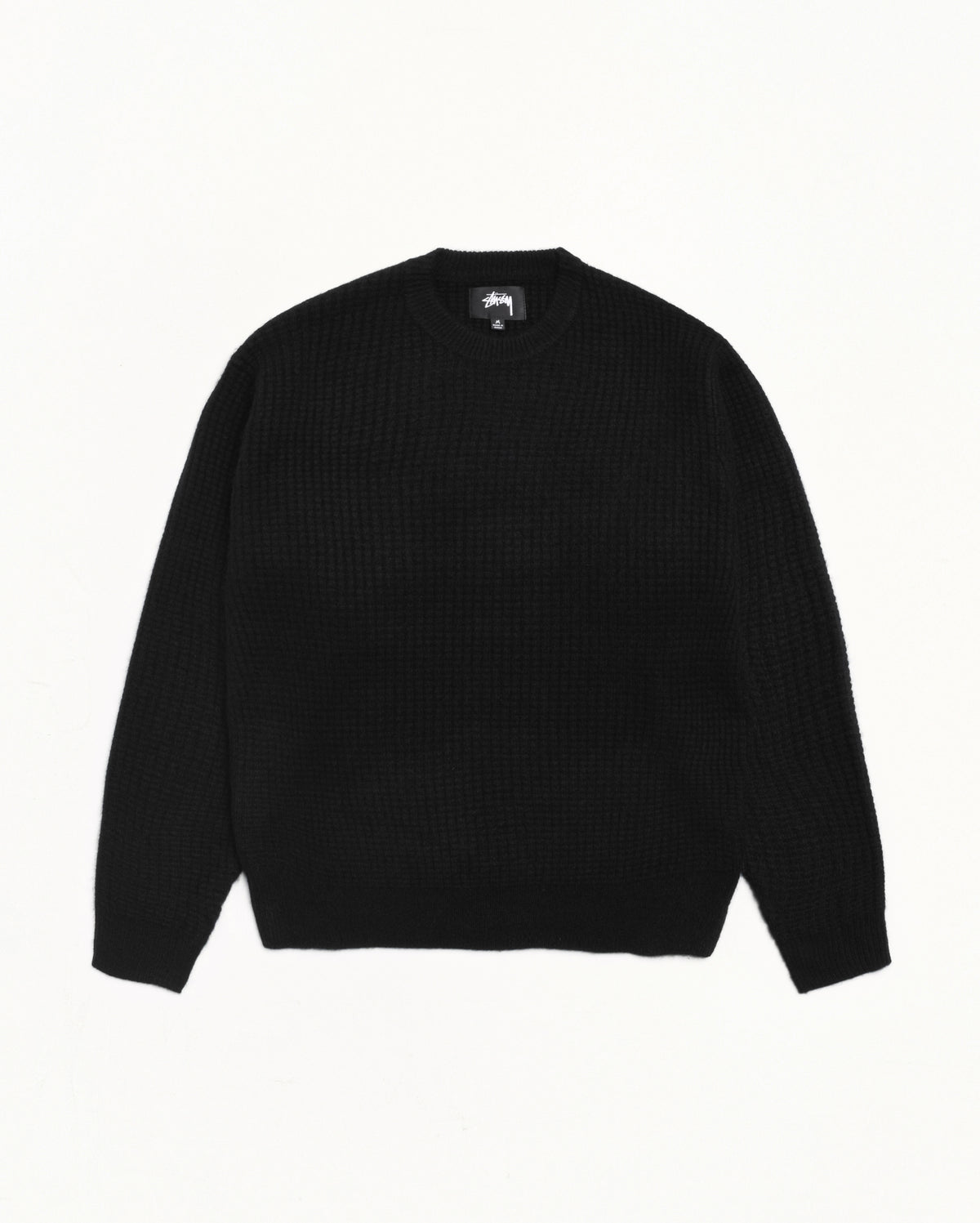 Waffle Cashmere Sweater – Black | Tops & Knits | Stüssy Canada
