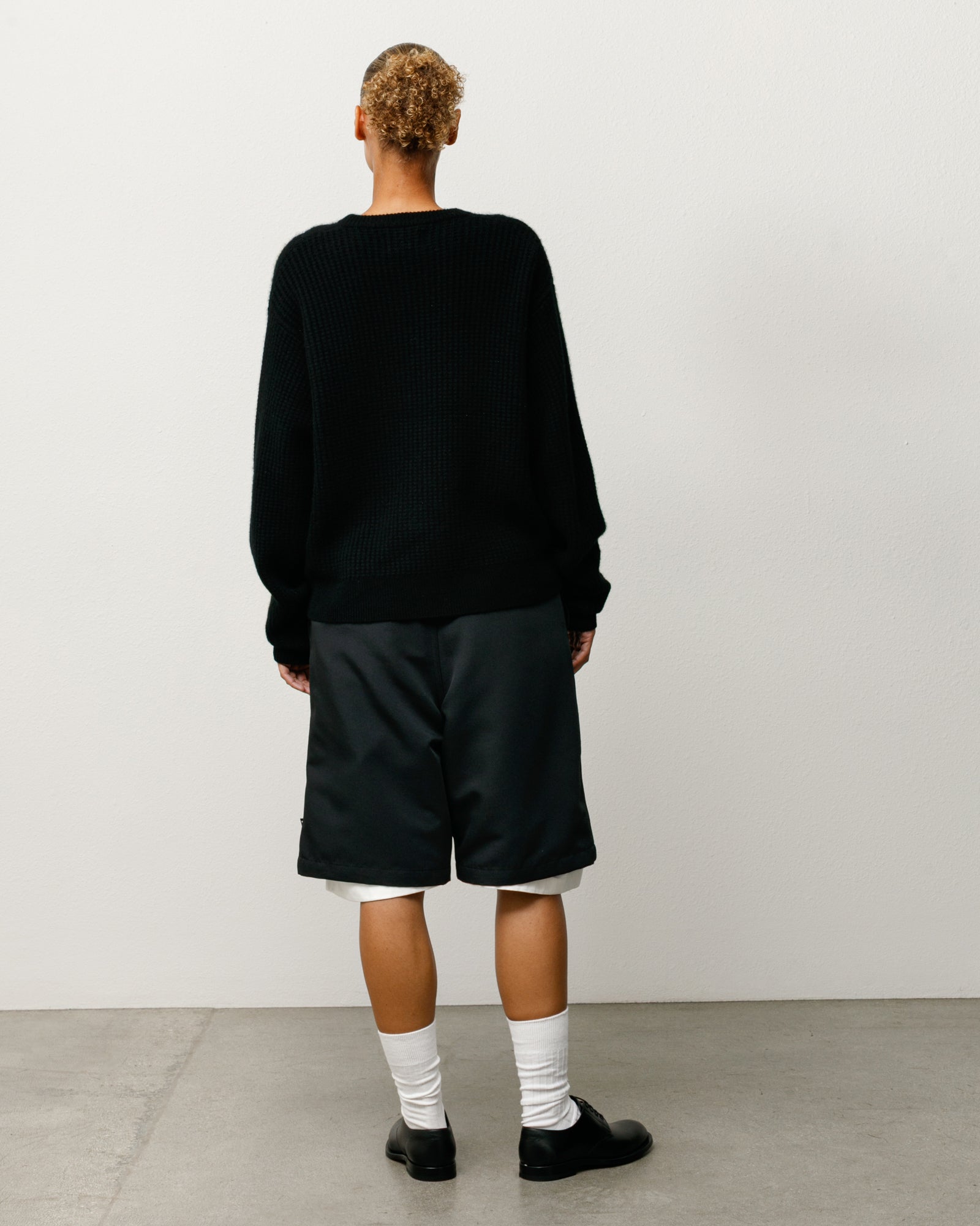 Waffle Cashmere Sweater - Black | Tops & Knits | Stüssy Canada