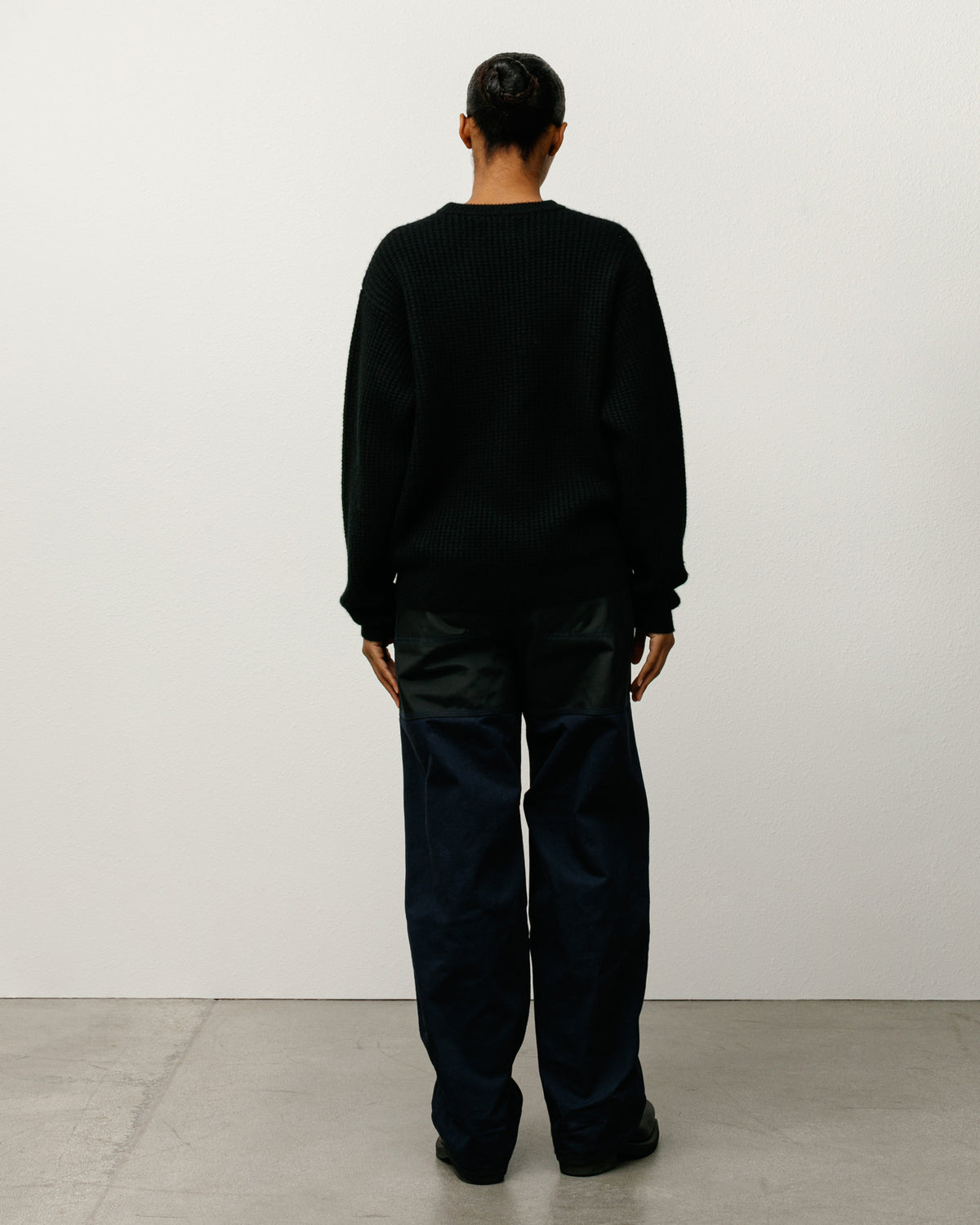 Waffle Cashmere Sweater – Black | Tops & Knits | Stüssy Canada