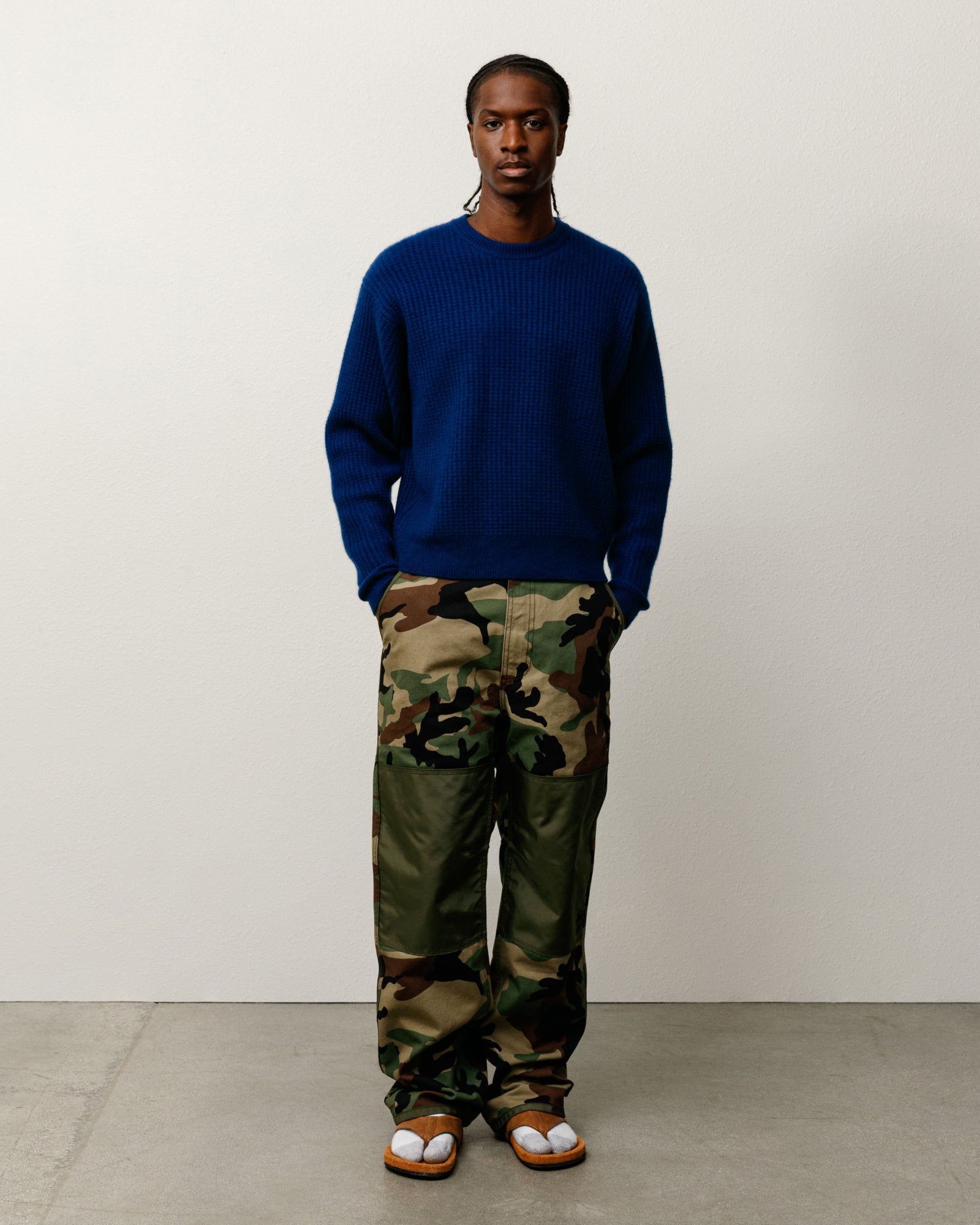 Waffle Cashmere Sweater – Navy | Sweaters & Knits | Stüssy Canada