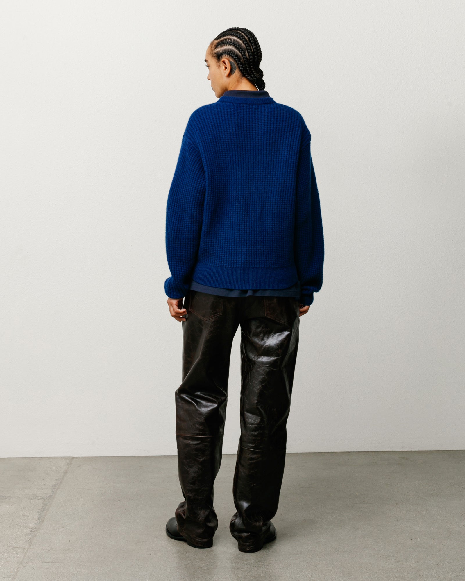 Waffle Cashmere Sweater – Navy | Tops & Knits | Stüssy Canada