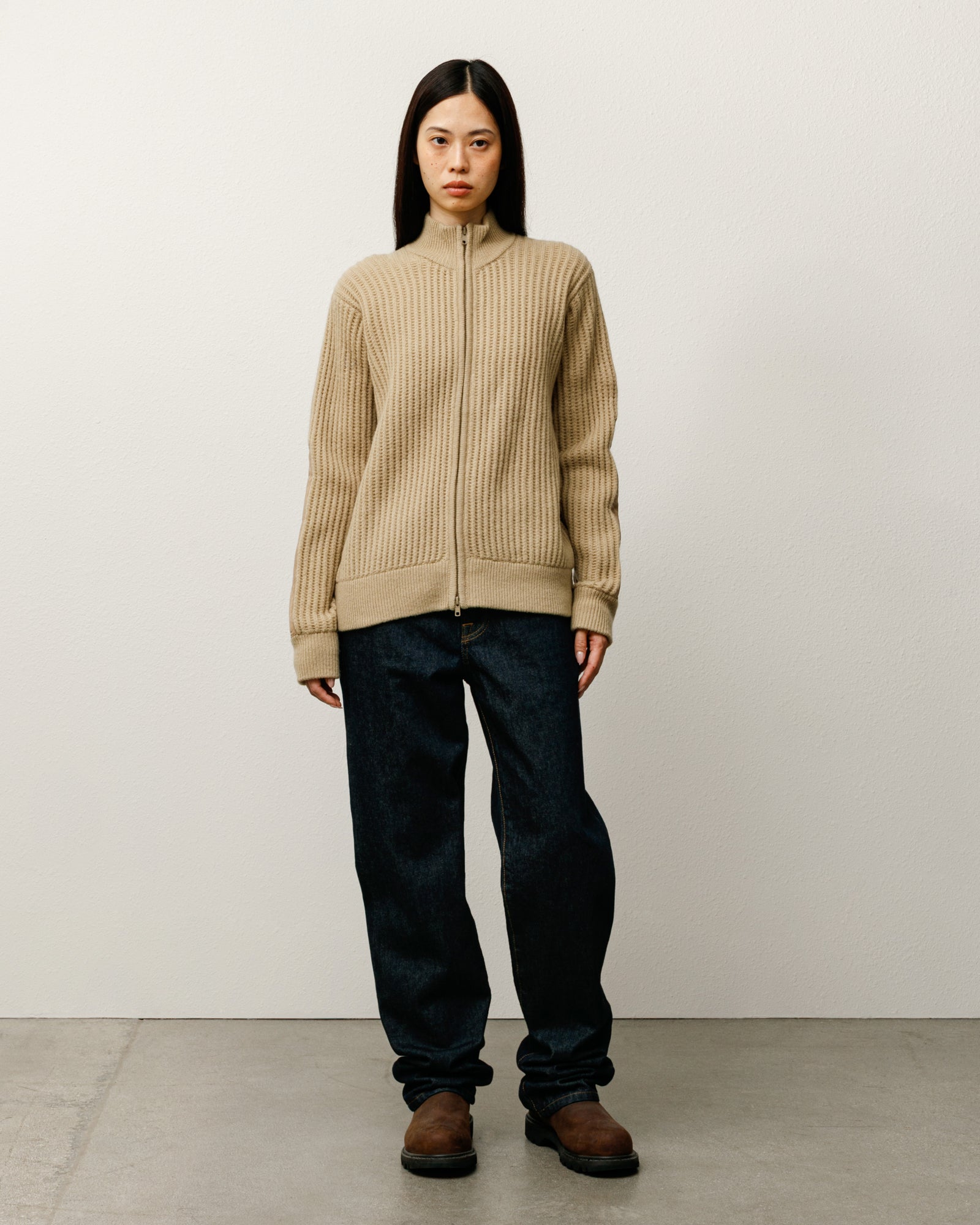 Lambs Wool Zip Sweater – Sand | Tops & Knits | Stüssy Canada