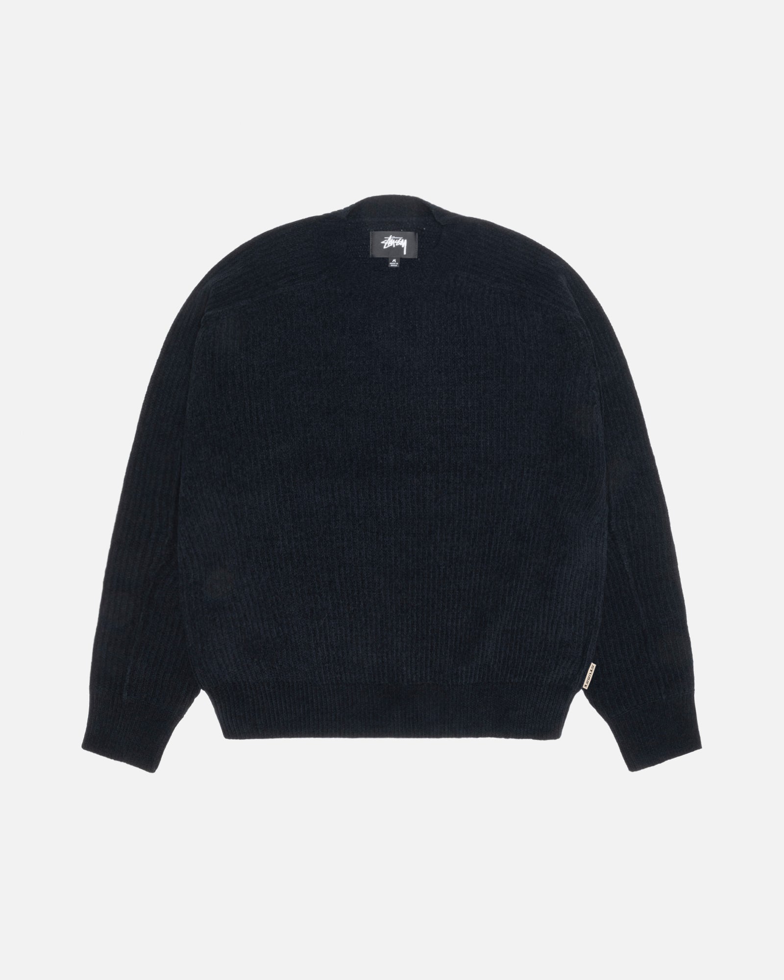 Exposed Seam Sweater Mens Long Sleeve In Black
