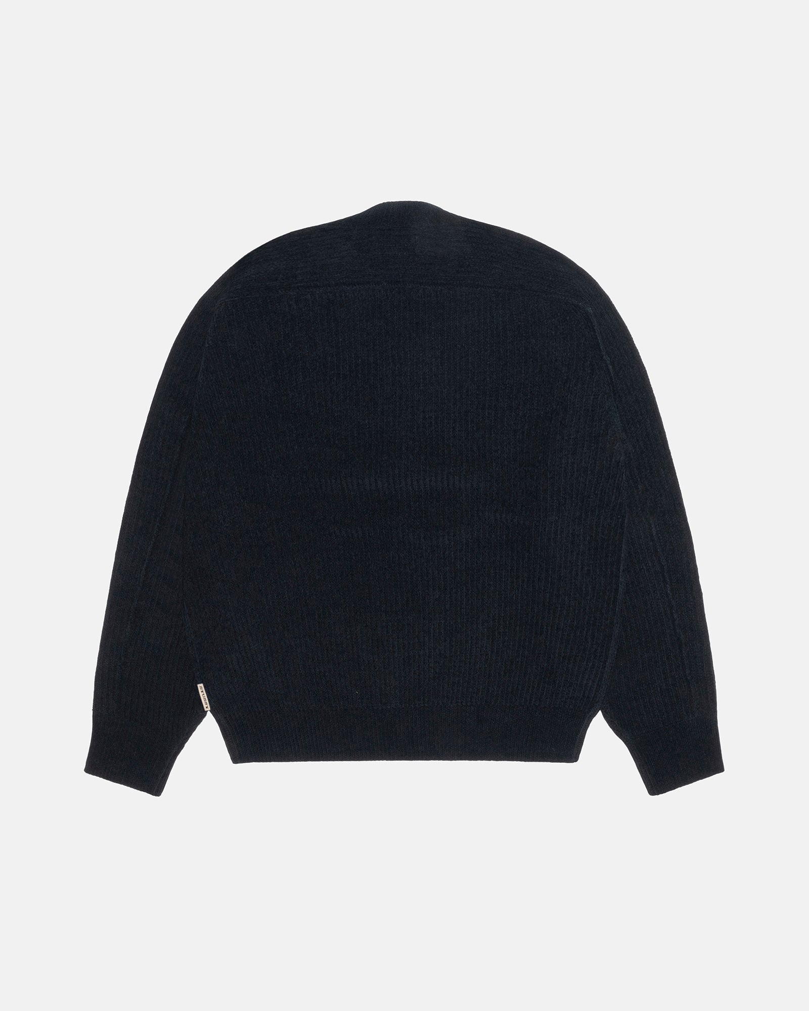 Exposed Seam Sweater Mens Long Sleeve In Black