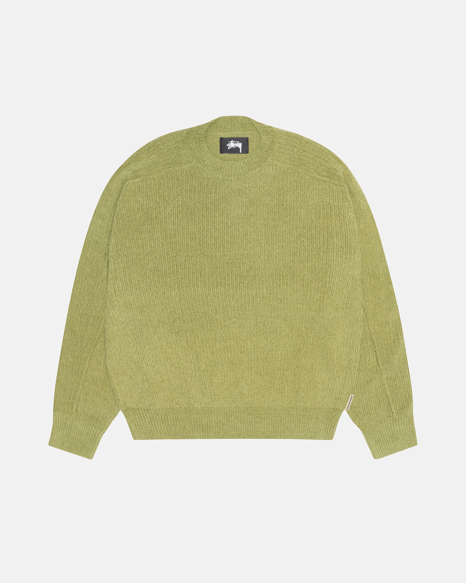 Exposed Seam Sweater Mens Long Sleeve In Green