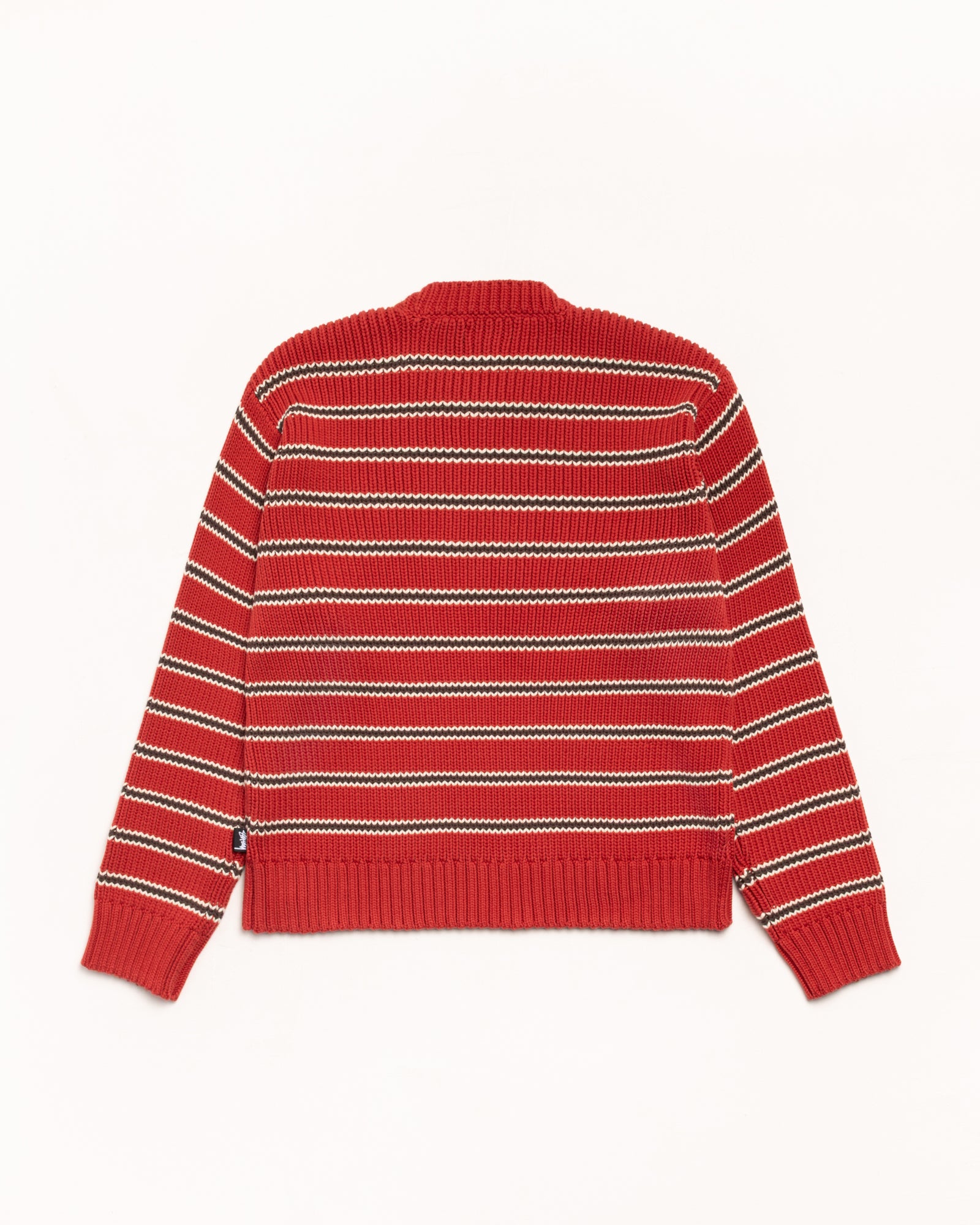 Chunky Cotton Stripe Sweater – Brick | Tops & Knits | Stüssy Canada