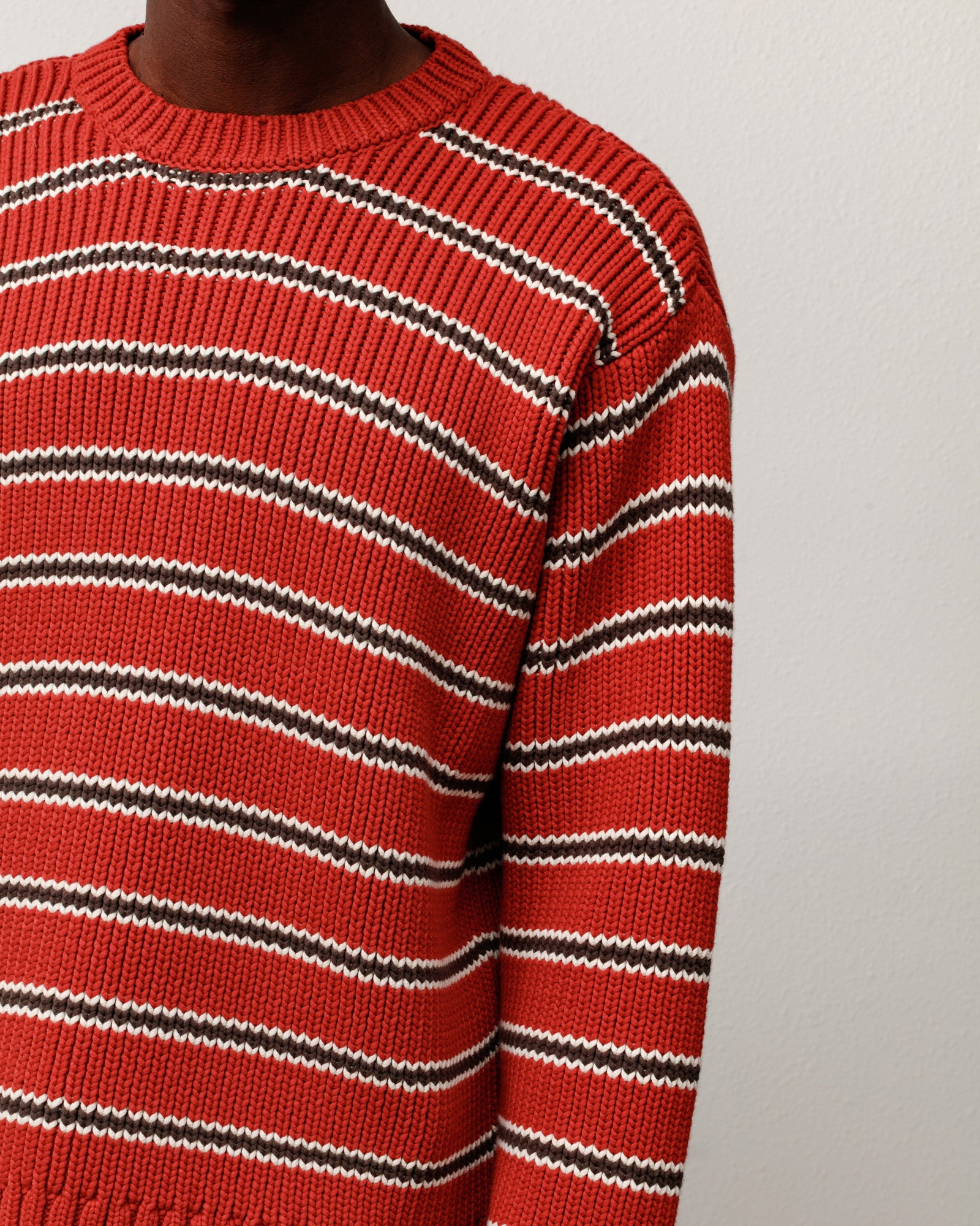 Chunky Cotton Stripe Sweater – Brick | Tops & Knits | Stüssy Canada