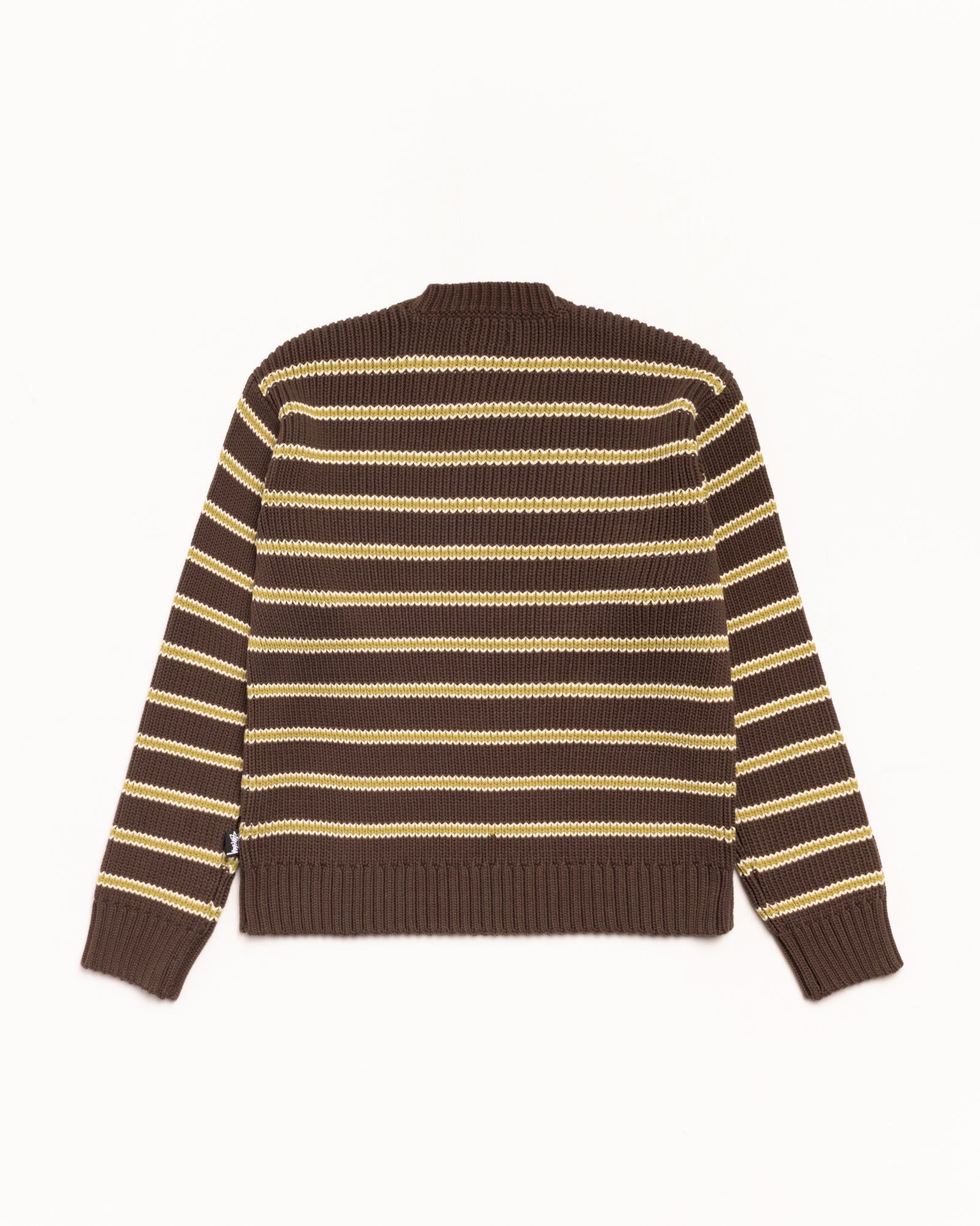 Stripe Crew Mens Long Sleeve In Forest