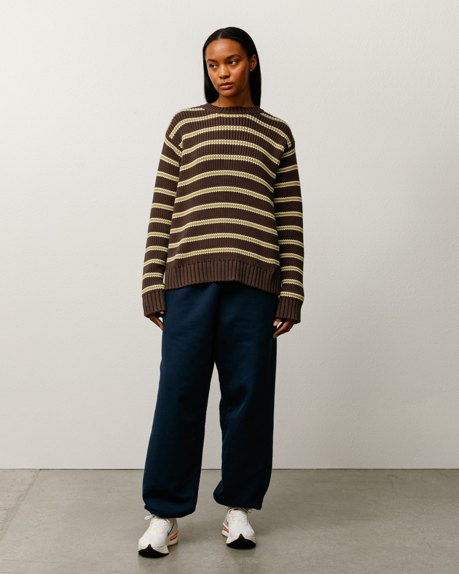 Chunky Cotton Stripe Sweater – Forest | Tops & Knits | Stüssy Canada