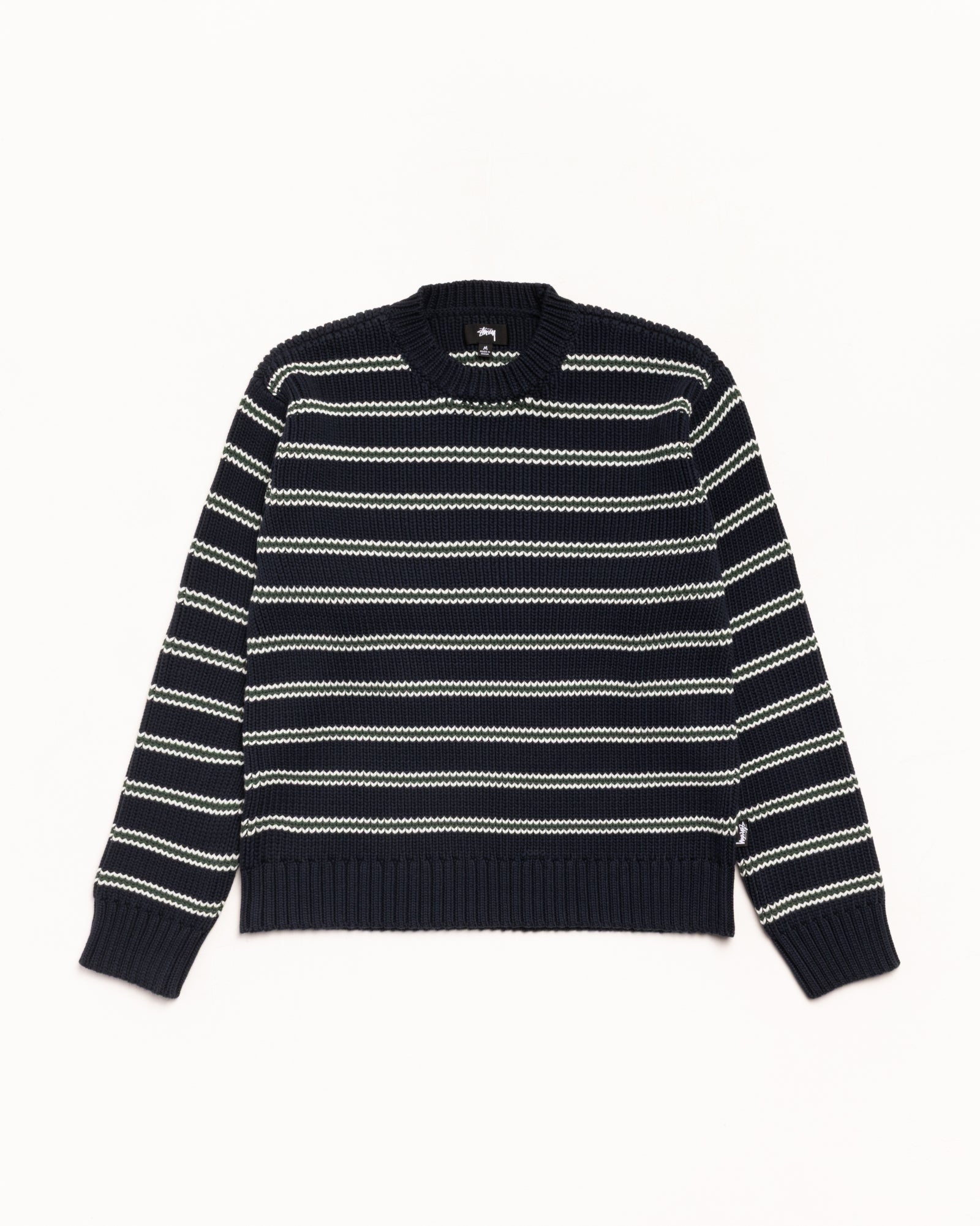Chunky Cotton Stripe Sweater – Ocean | Tops & Knits | Stüssy Canada