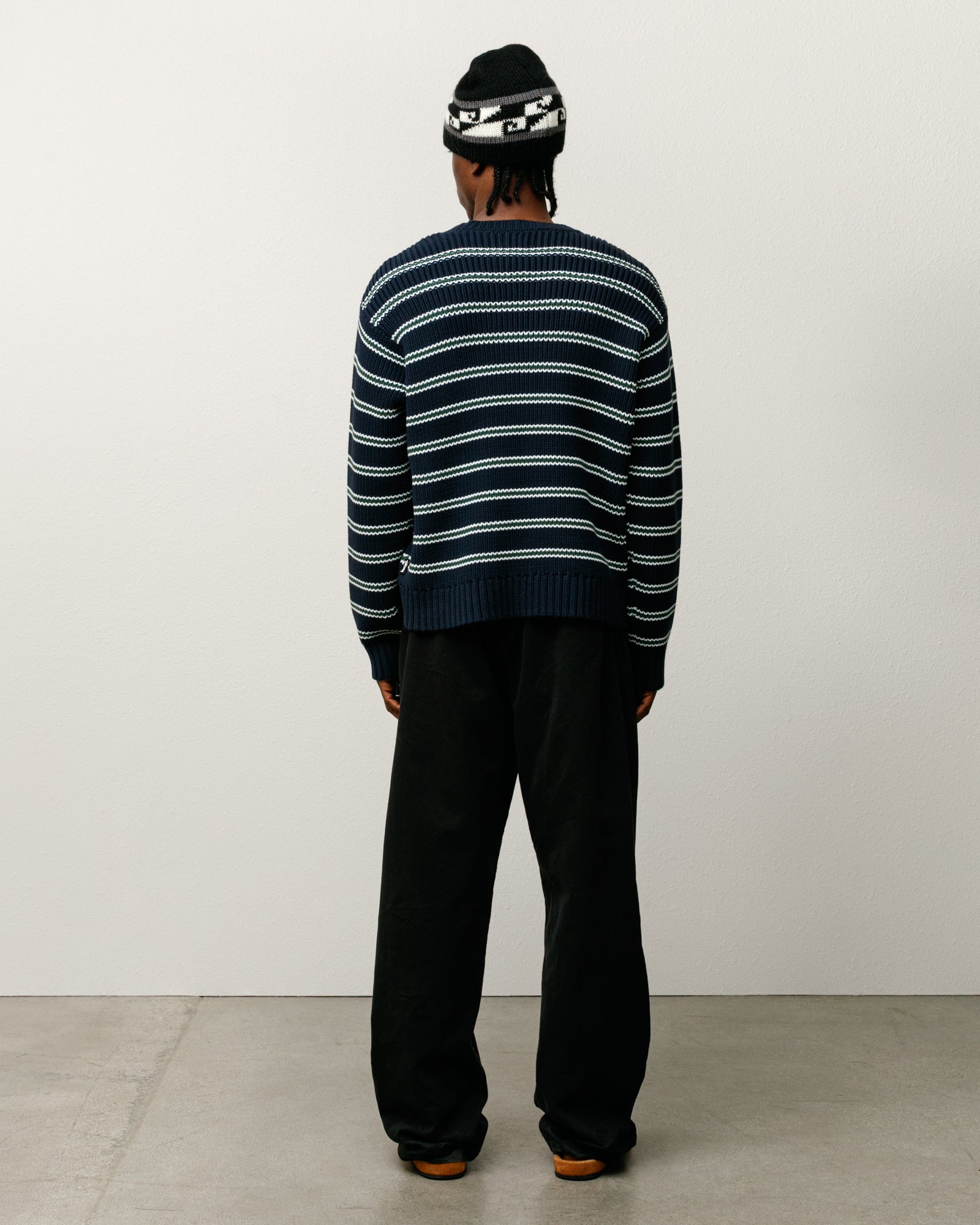 Chunky Cotton Stripe Sweater – Ocean | Tops & Knits | Stüssy Canada