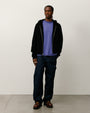 WAFFLE CASHMERE ZIP HOOD SWEATER