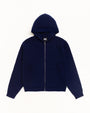 WAFFLE CASHMERE ZIP HOOD SWEATER