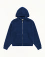 WAFFLE CASHMERE ZIP HOOD SWEATER