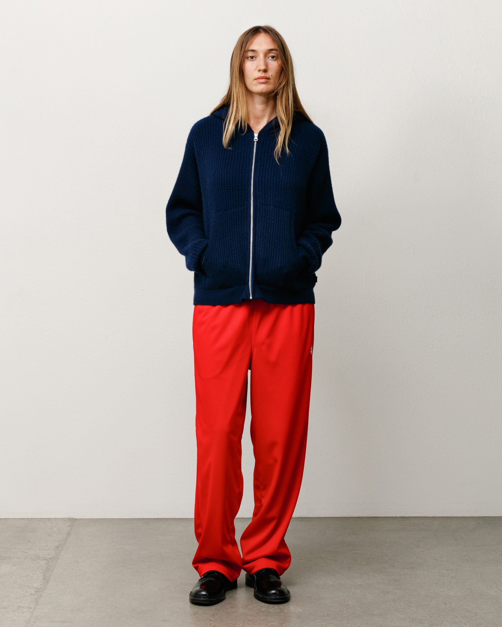 Waffle Cashmere Zip Hood Sweater – Navy | Tops & Knits | Stüssy Canada