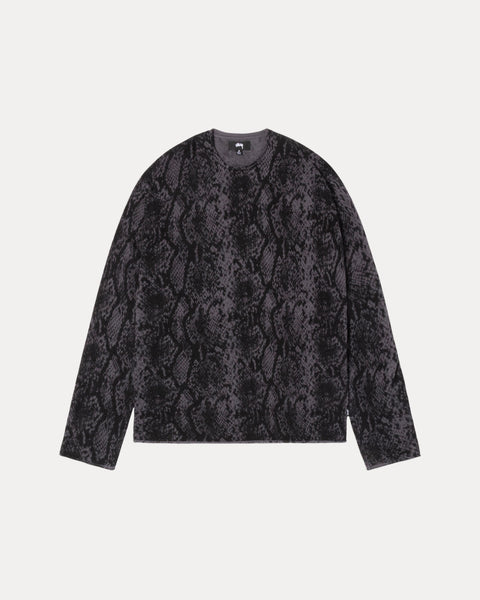 Python Sweater Mens Long Sleeve In Charcoal