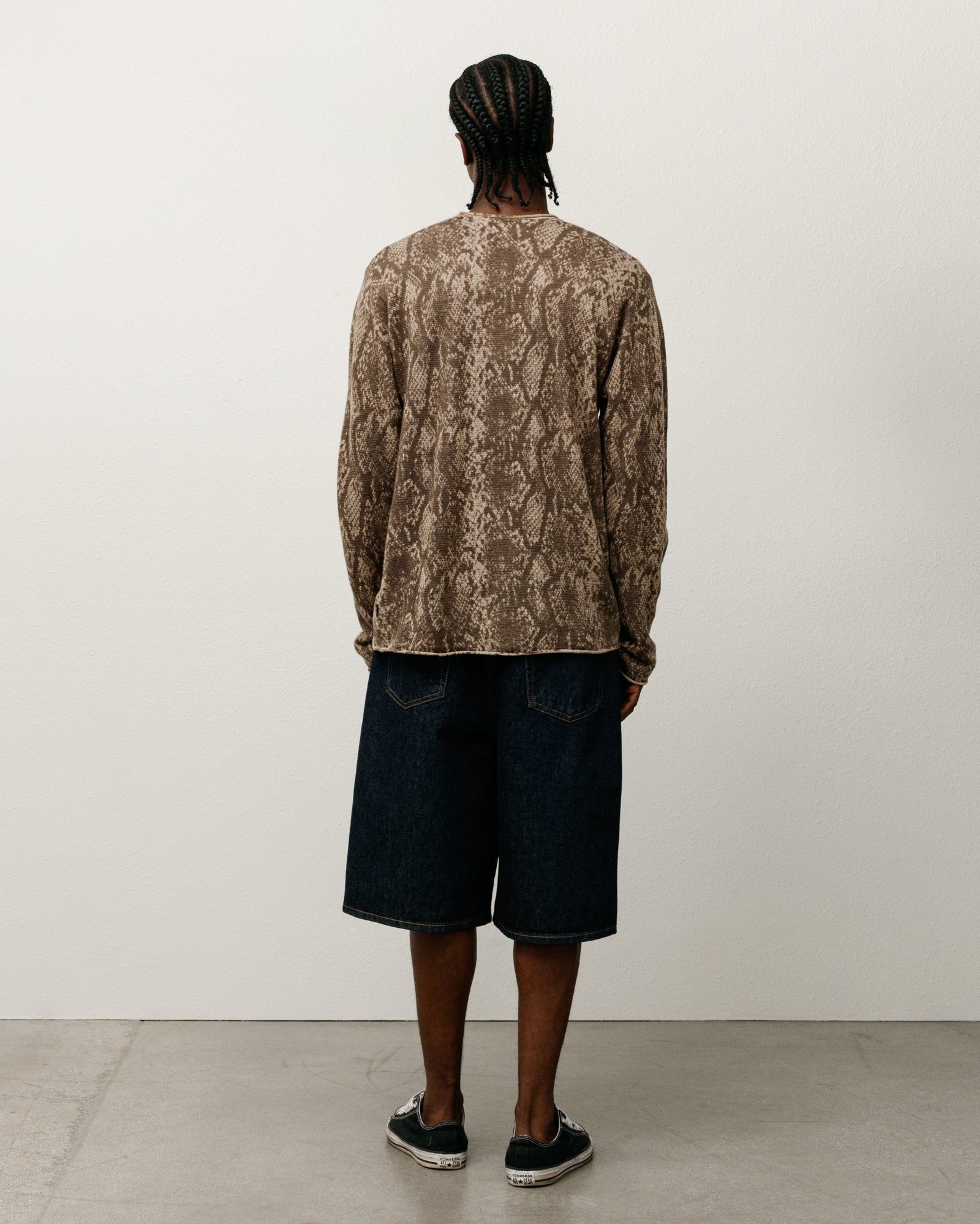 Python Sweater Mens Long Sleeve In Khaki