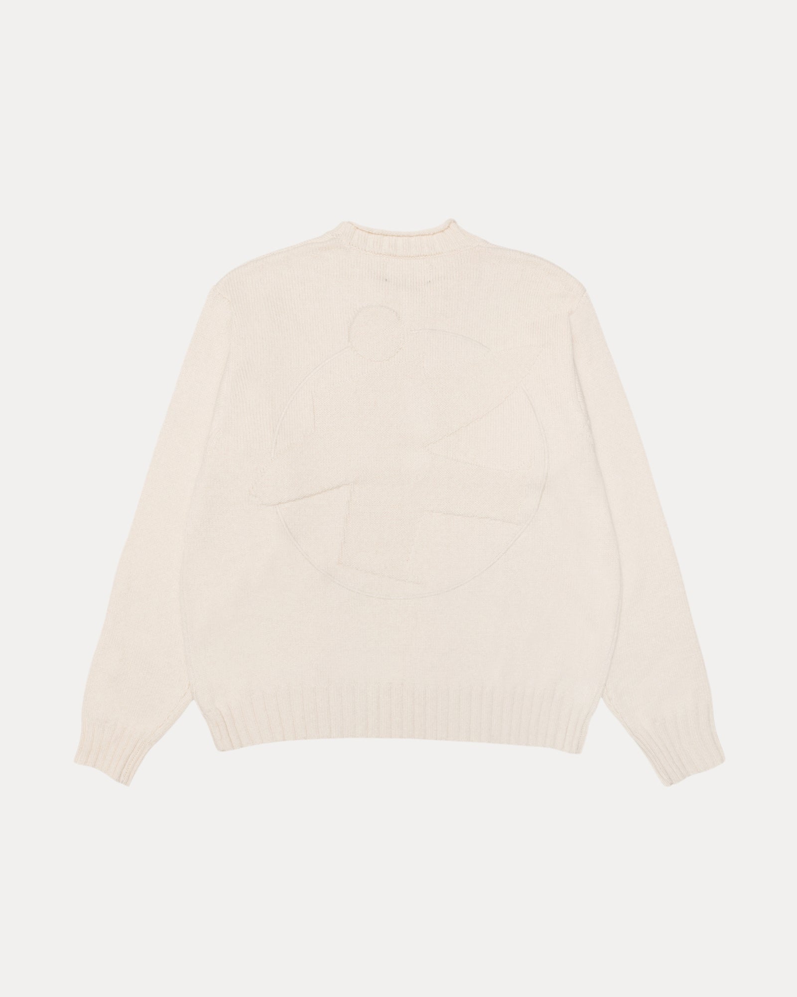 Tonal Mock Neck Sweater Mens Long Sleeve In Natural