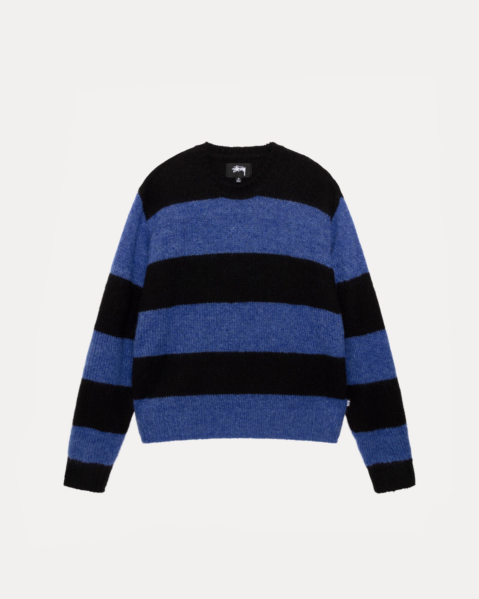 Big Stripe Crew Mens Long Sleeve In Blue