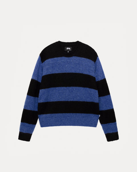 Big Stripe Crew Mens Long Sleeve In Blue