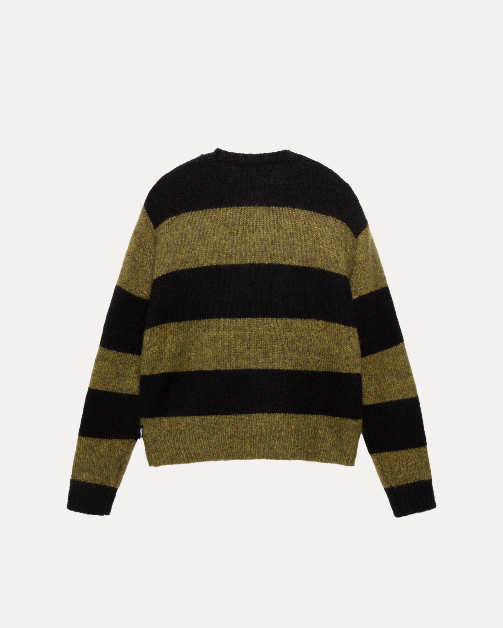 Big Stripe Crew Mens Long Sleeve In Dark Olive