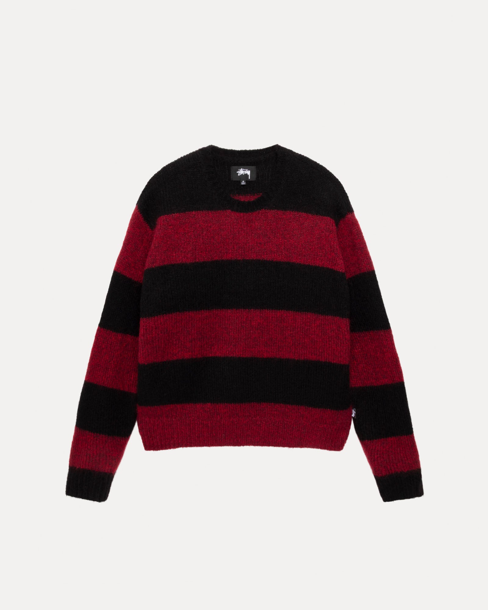 Big Stripe Crew Mens Long Sleeve In Red