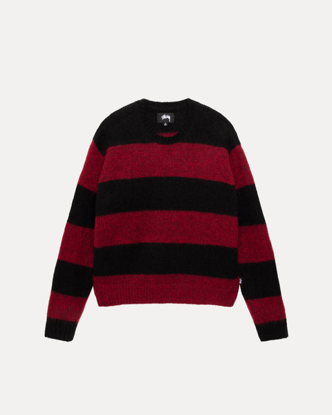 Big Stripe Crew Mens Long Sleeve In Red