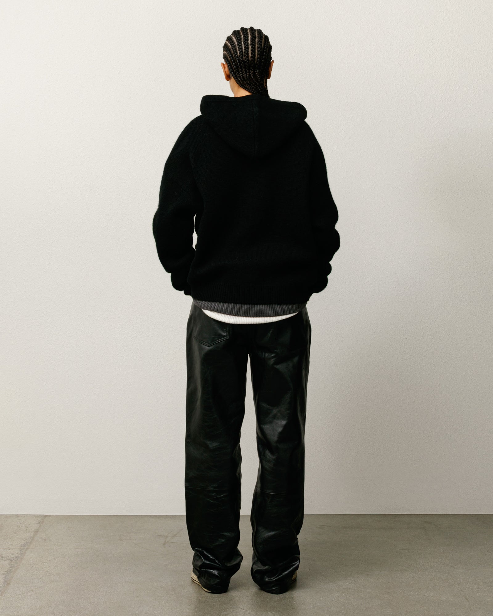 Quarter Zip Knit Hoodie – Black | Tops & Knits | Stüssy Canada