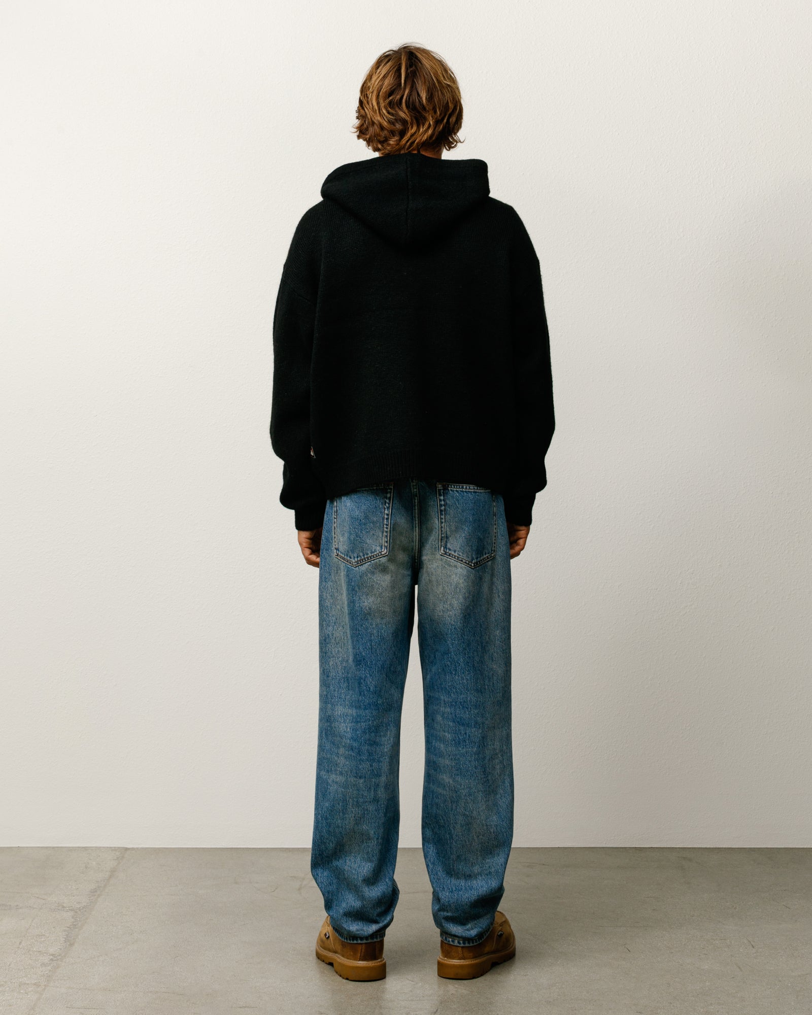 Quarter Zip Knit Hoodie – Black | Tops & Knits | Stüssy Canada