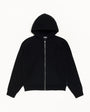 TEXTURED ZIP HOODED SWEATER