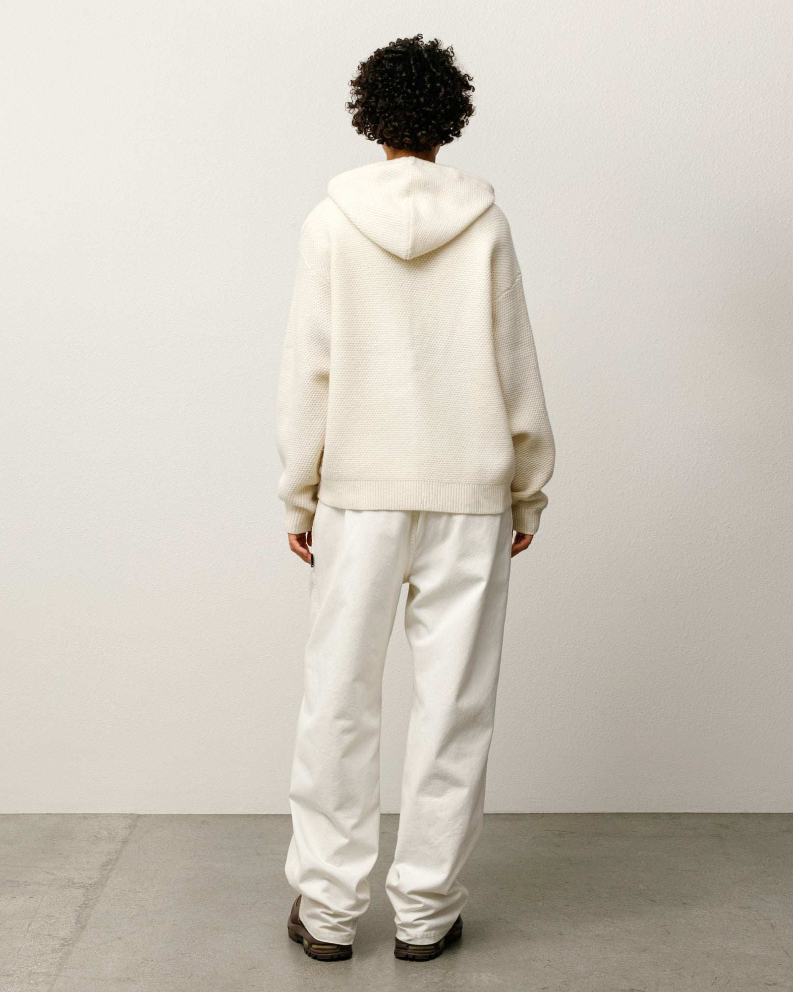 Textured Zip Hooded Sweater – Bone | Tops & Knits | Stüssy Canada