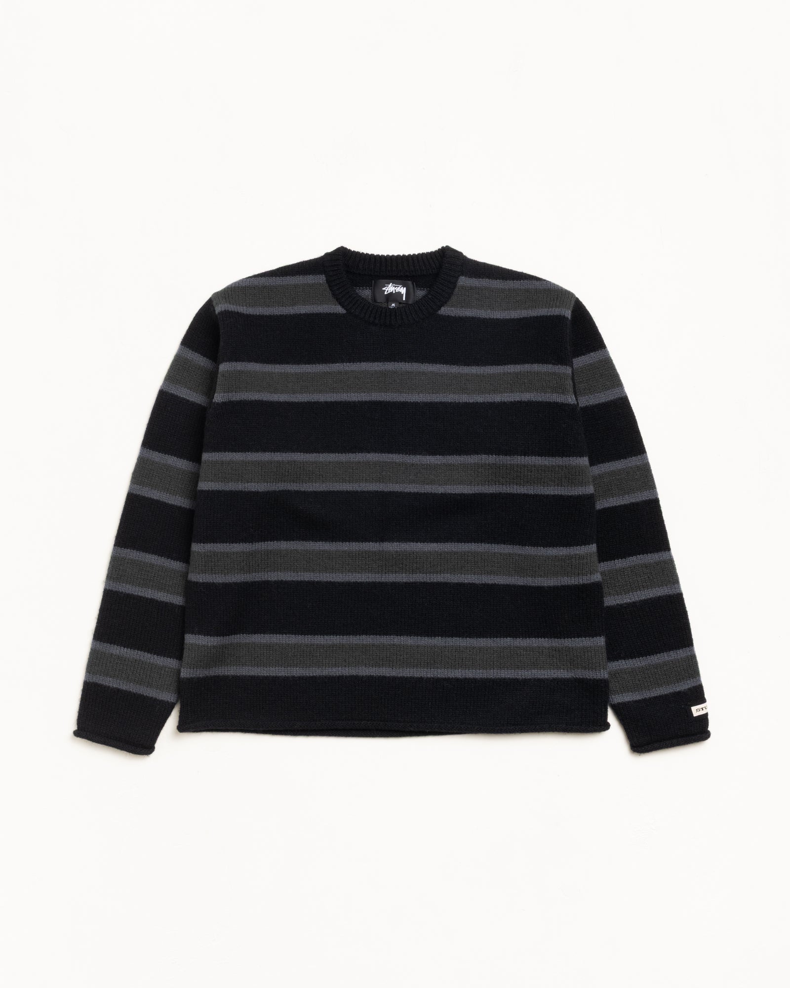Striped Wool Sweater – Black | Tops & Knits | Stüssy Canada