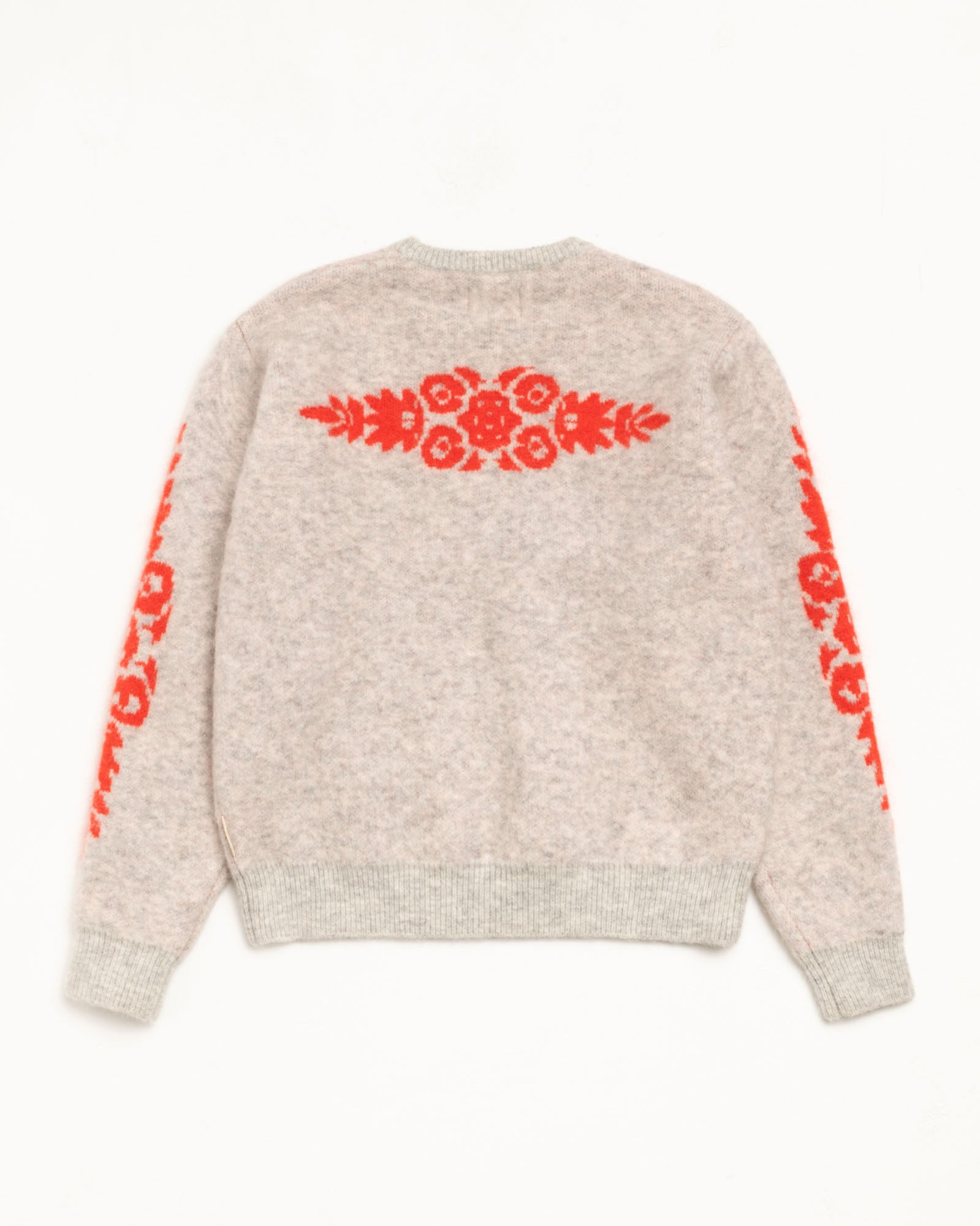 Mohair Flower Sweater – Grey Heather | Tops & Knits | Stüssy Canada