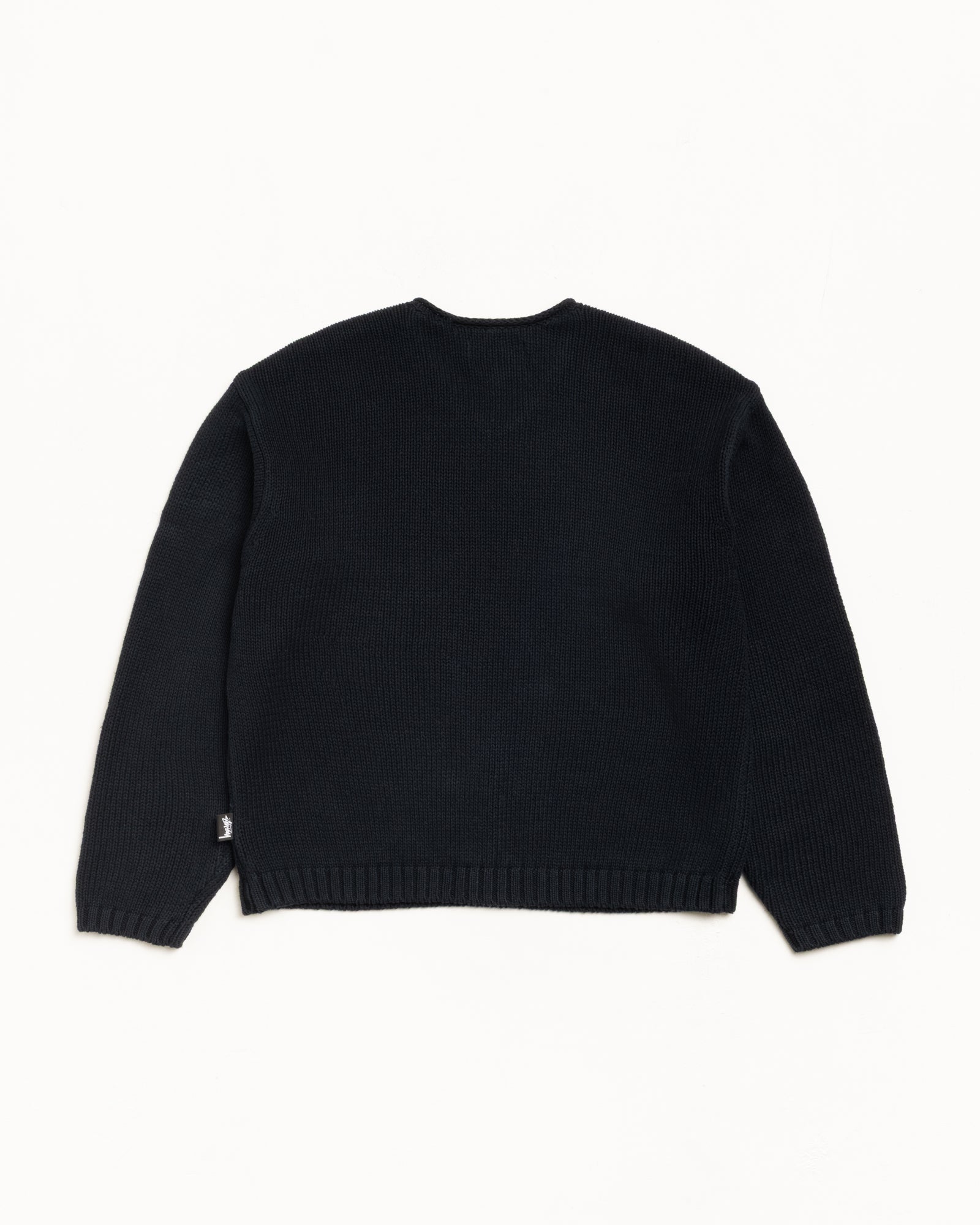 Roll V Neck Sweater – Black | Tops & Knits | Stüssy Canada
