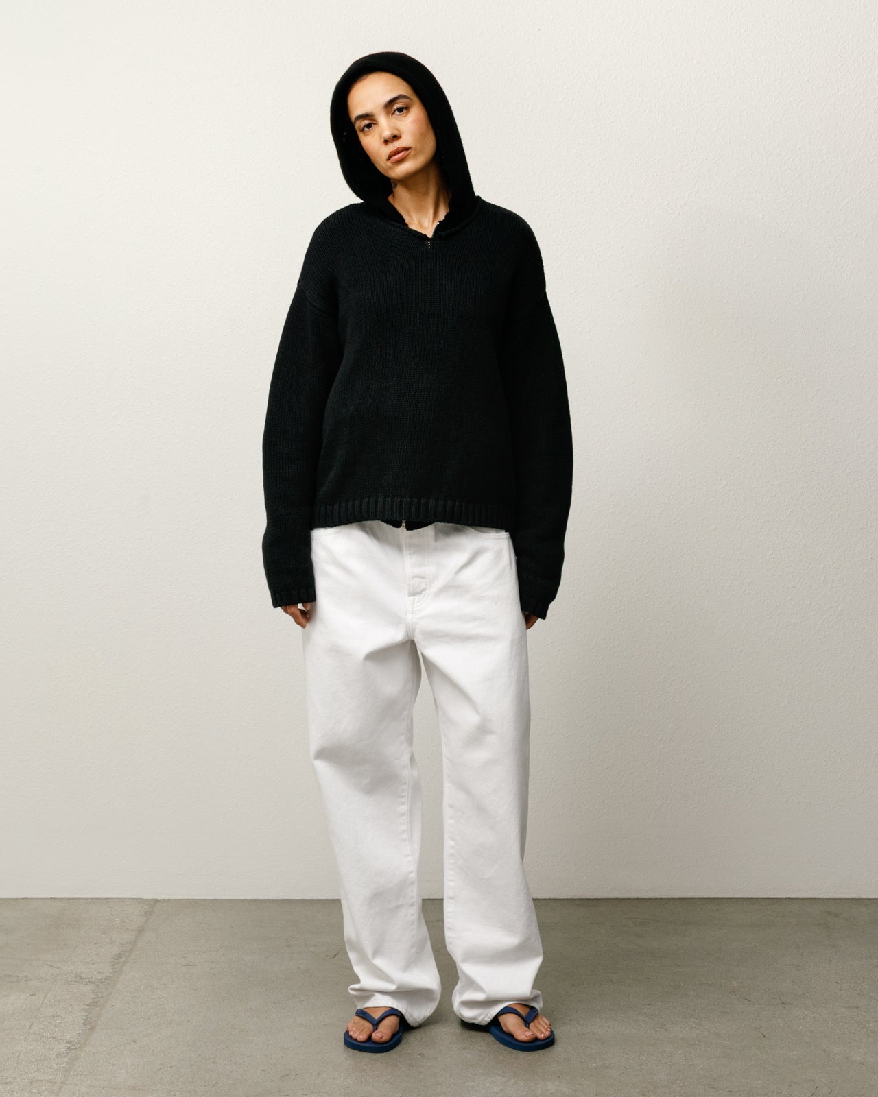 Roll V Neck Sweater – Black | Tops & Knits | Stüssy Canada