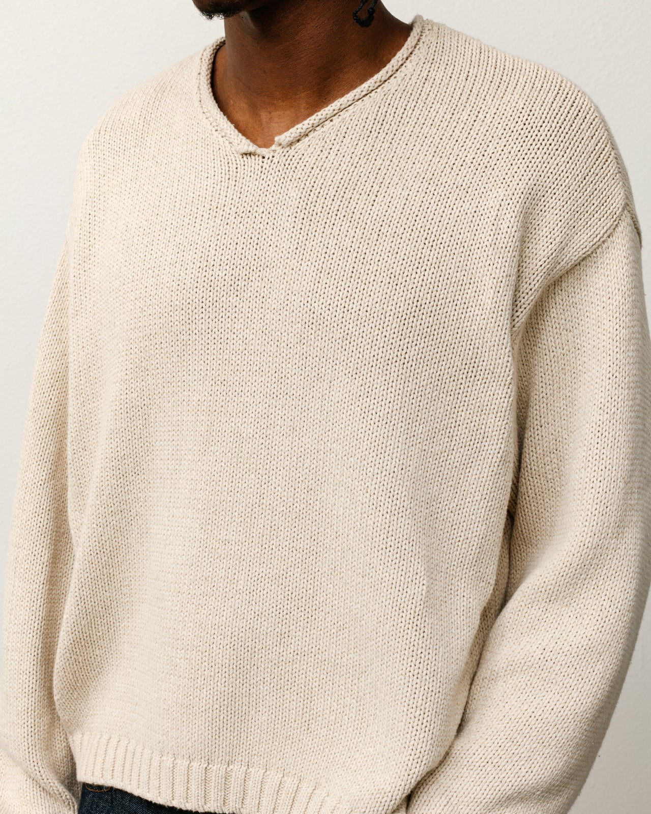 Roll V Neck Sweater – Oatmeal | Tops & Knits | Stüssy Canada