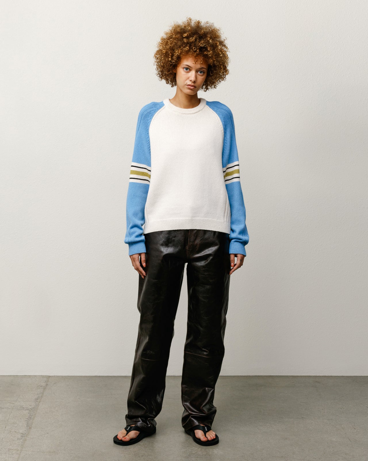 Stripe Raglan Crew – Blue | Tops & Knits | Stüssy Canada