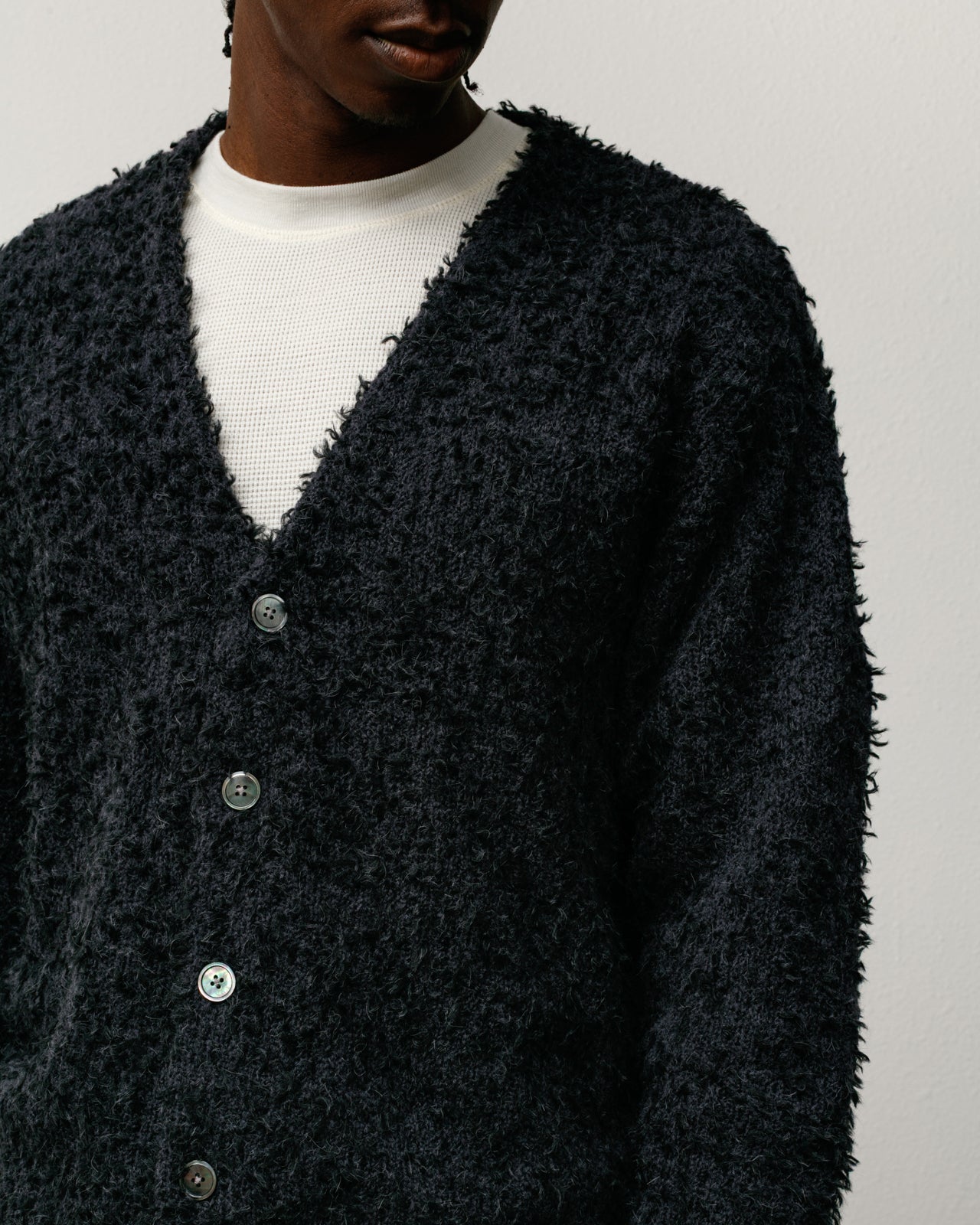 Textured Cardigan – Black | Knits | Stüssy Canada