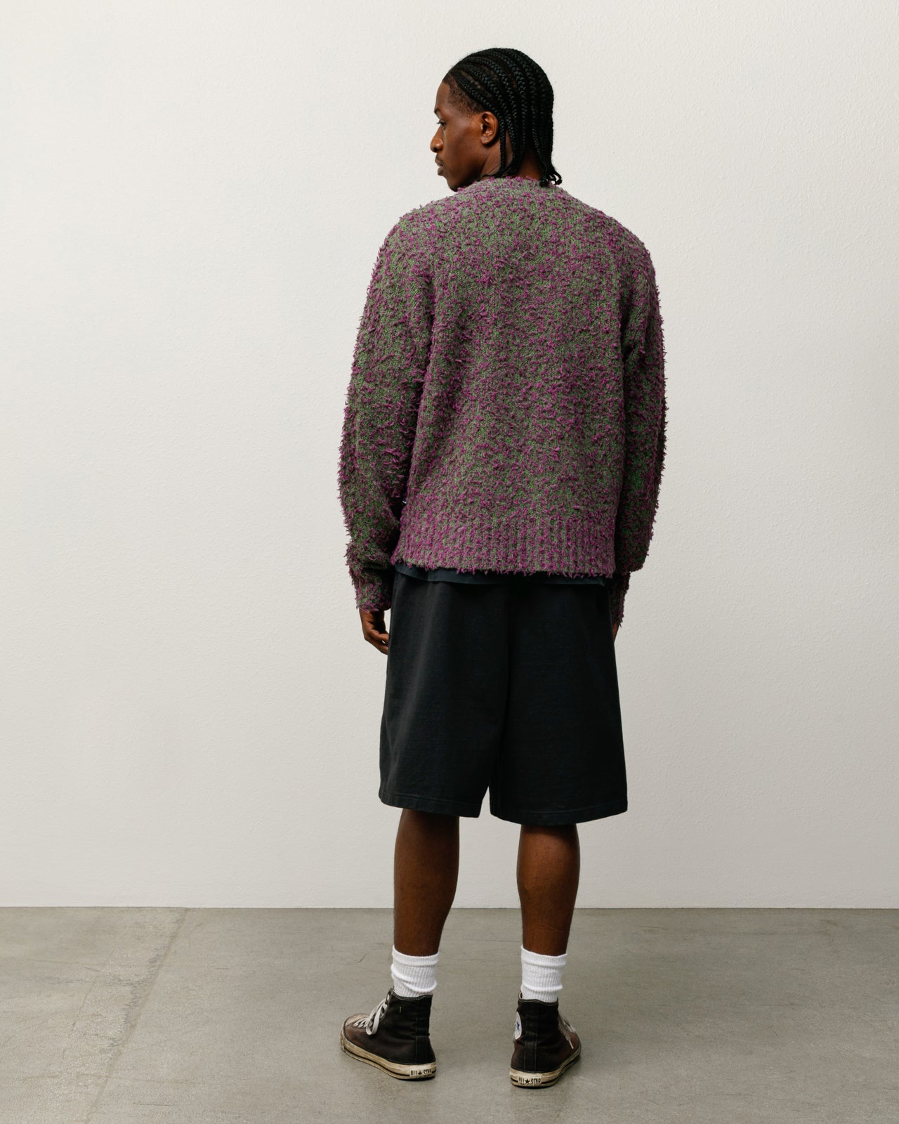 Textured Cardigan – Purple/Green | Knits | Stüssy Canada