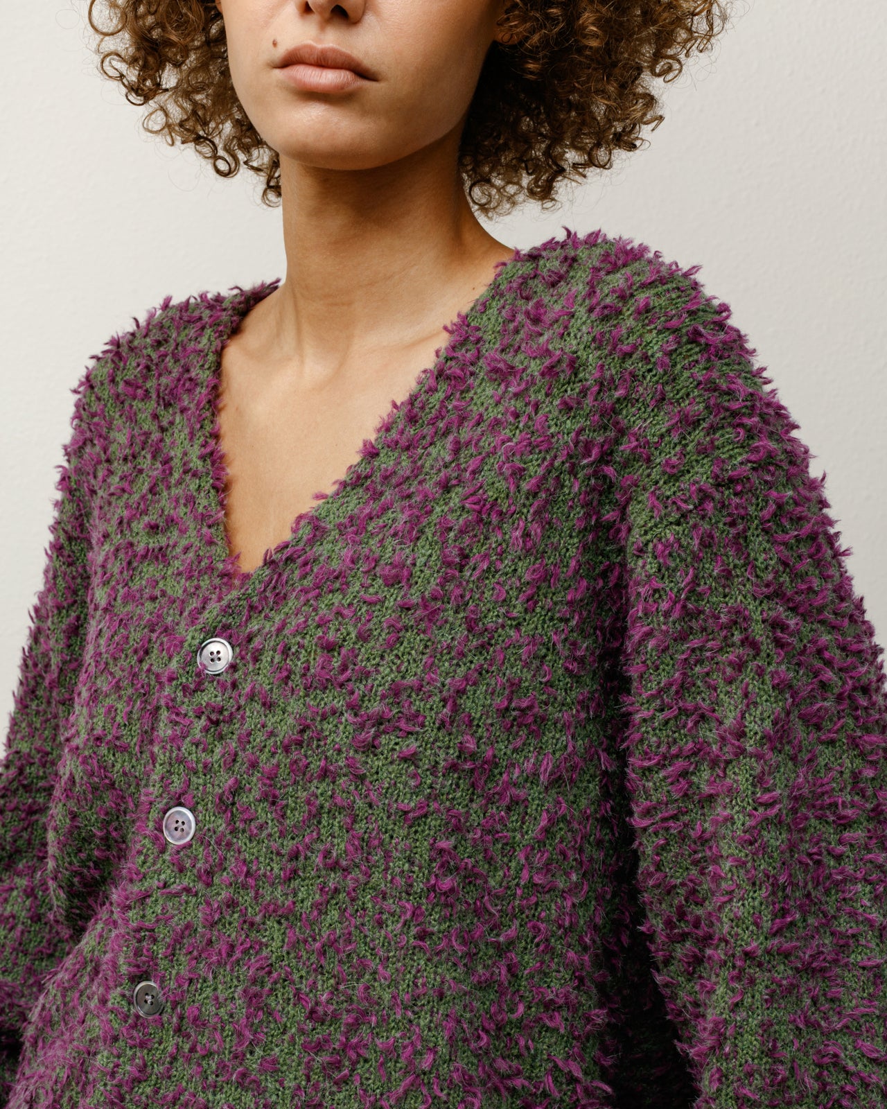Textured Cardigan – Purple/Green | Knits | Stüssy Canada