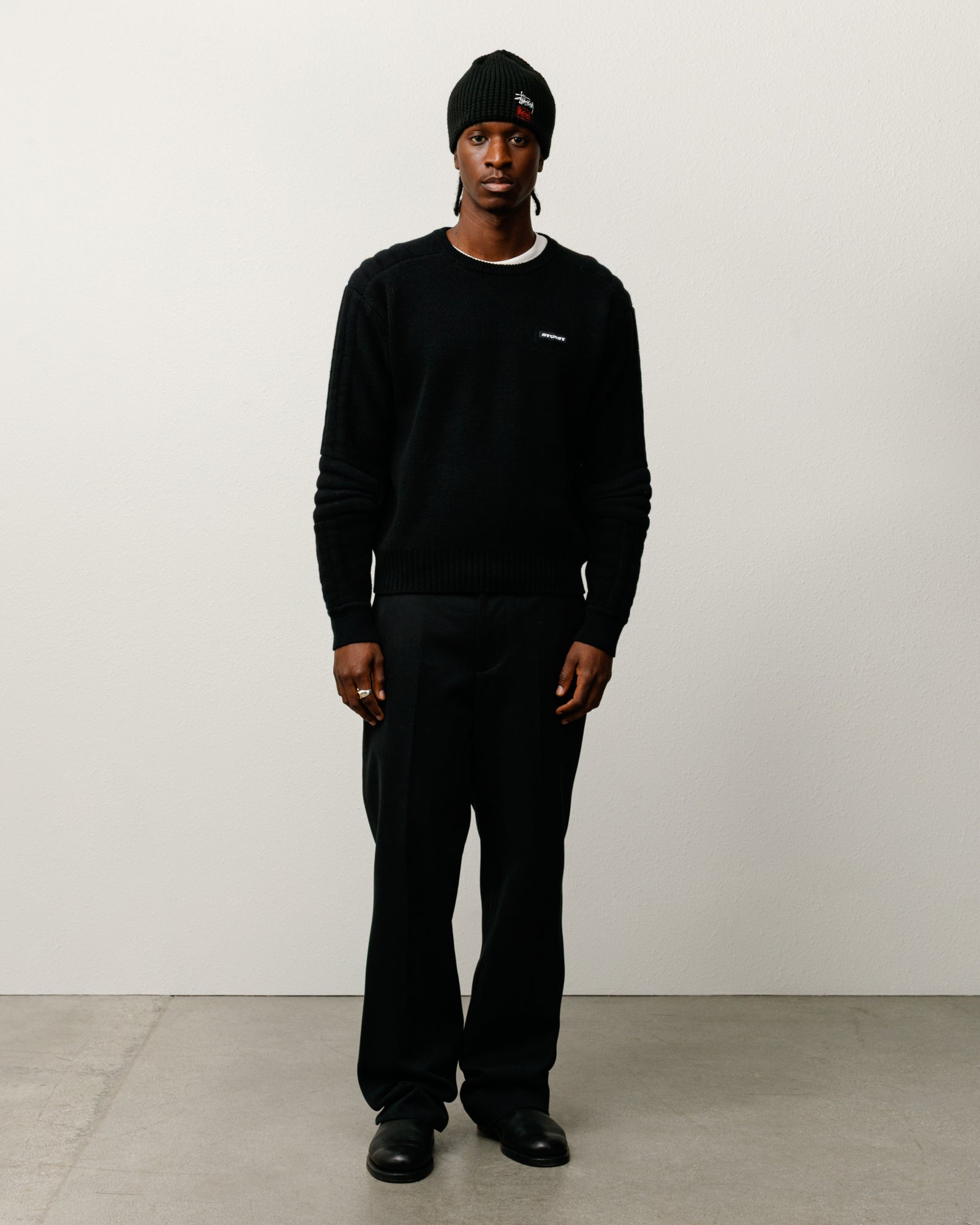 Moto Sweater Mens Long Sleeve In Black