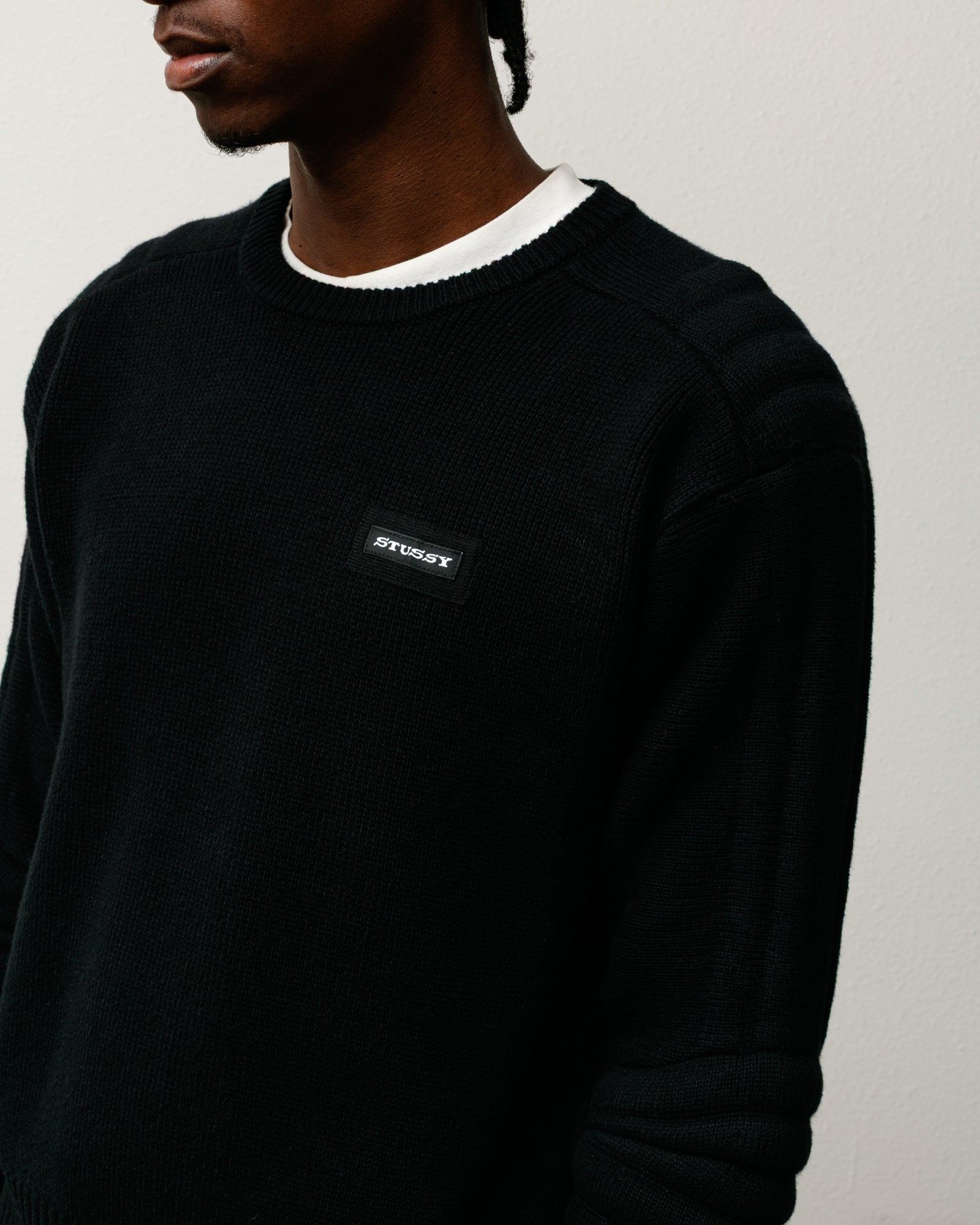 Moto Sweater Mens Long Sleeve In Black