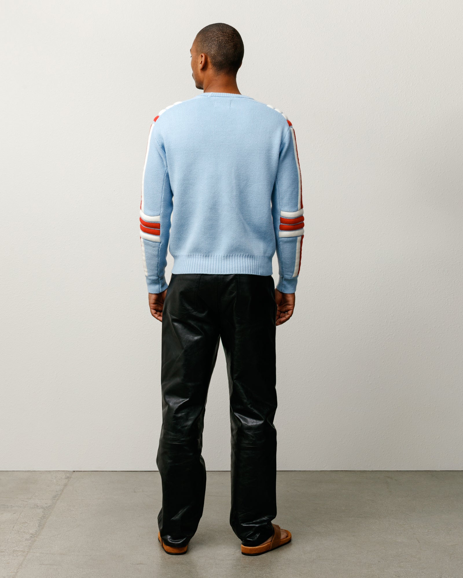 Moto Sweater Mens Long Sleeve In Blue