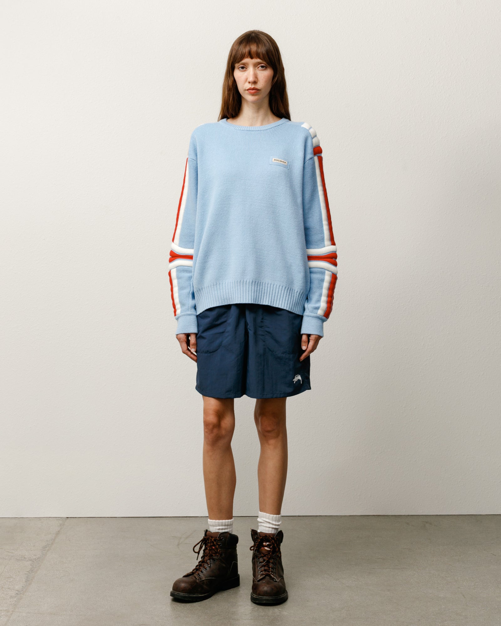 Moto Sweater Mens Long Sleeve In Blue