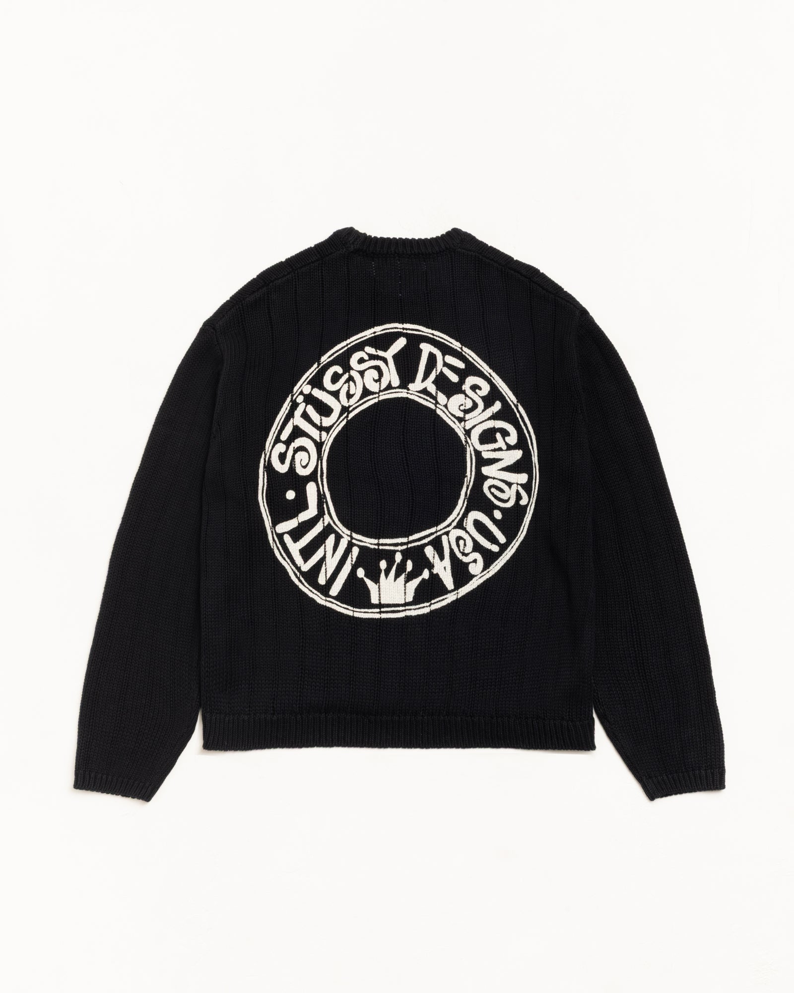 Buana Logo Sweater – Black | Tops & Knits | Stüssy Canada
