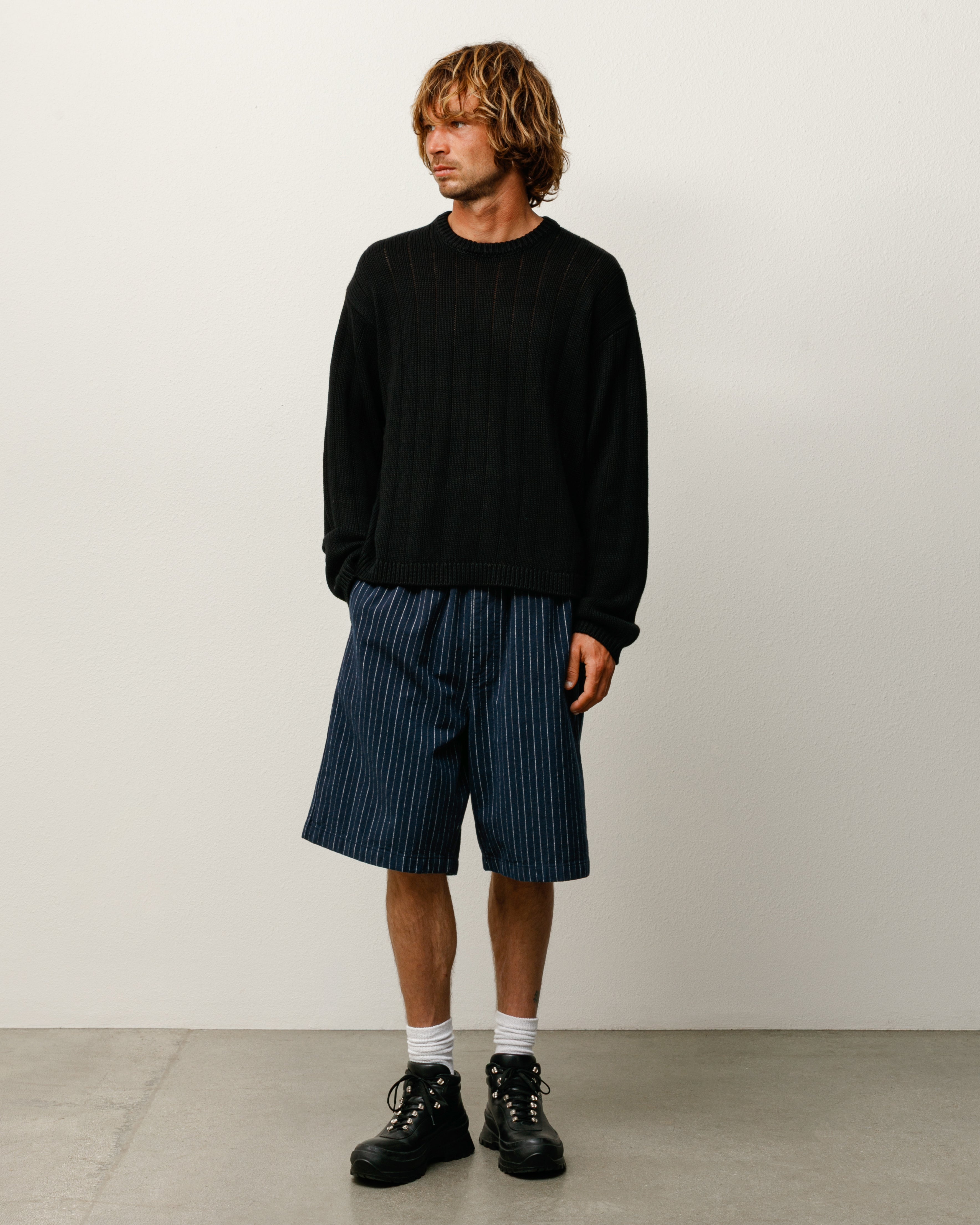 Buana Logo Sweater – Black | Tops & Knits | Stüssy Canada