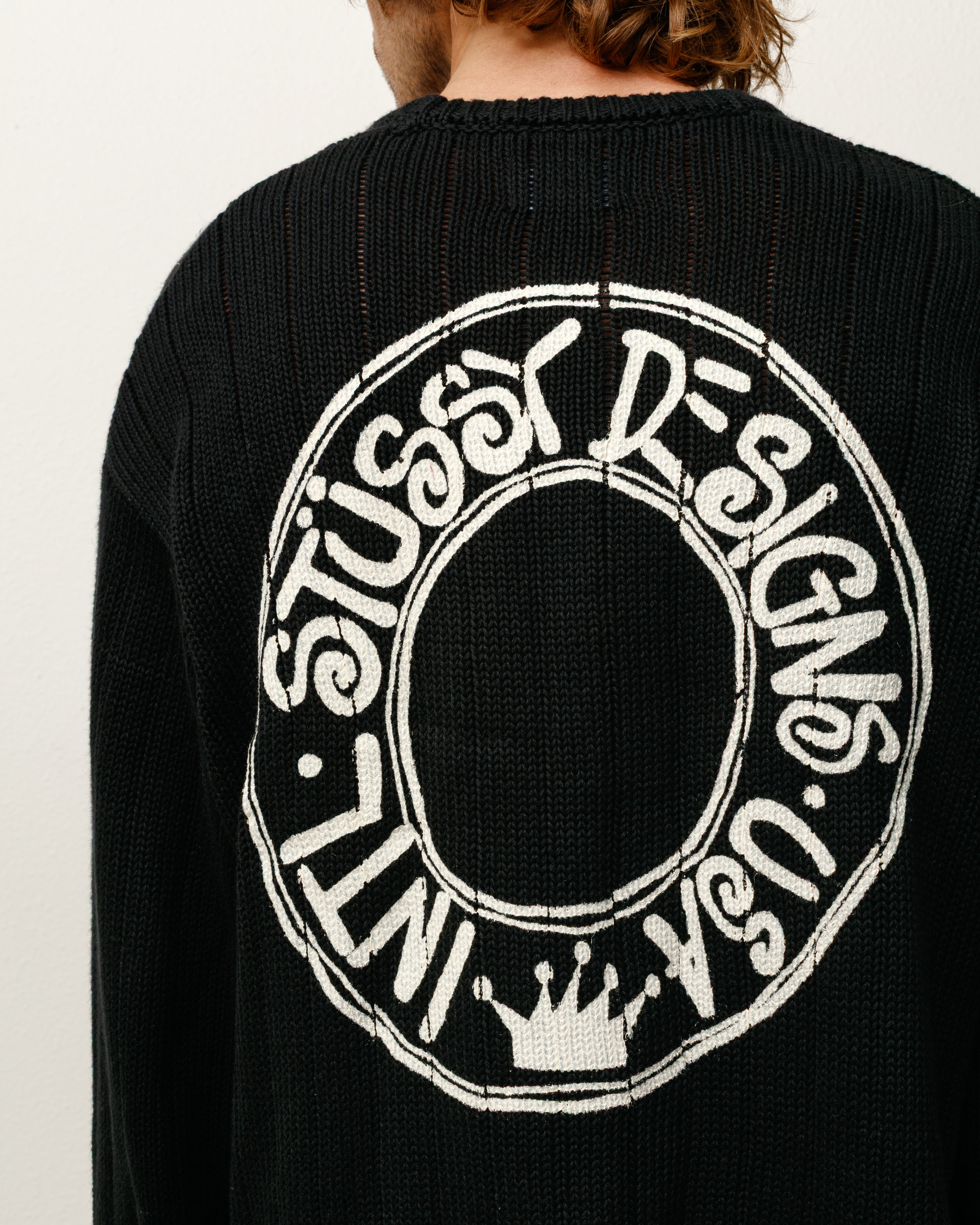 Buana Logo Sweater – Black | Tops & Knits | Stüssy Canada