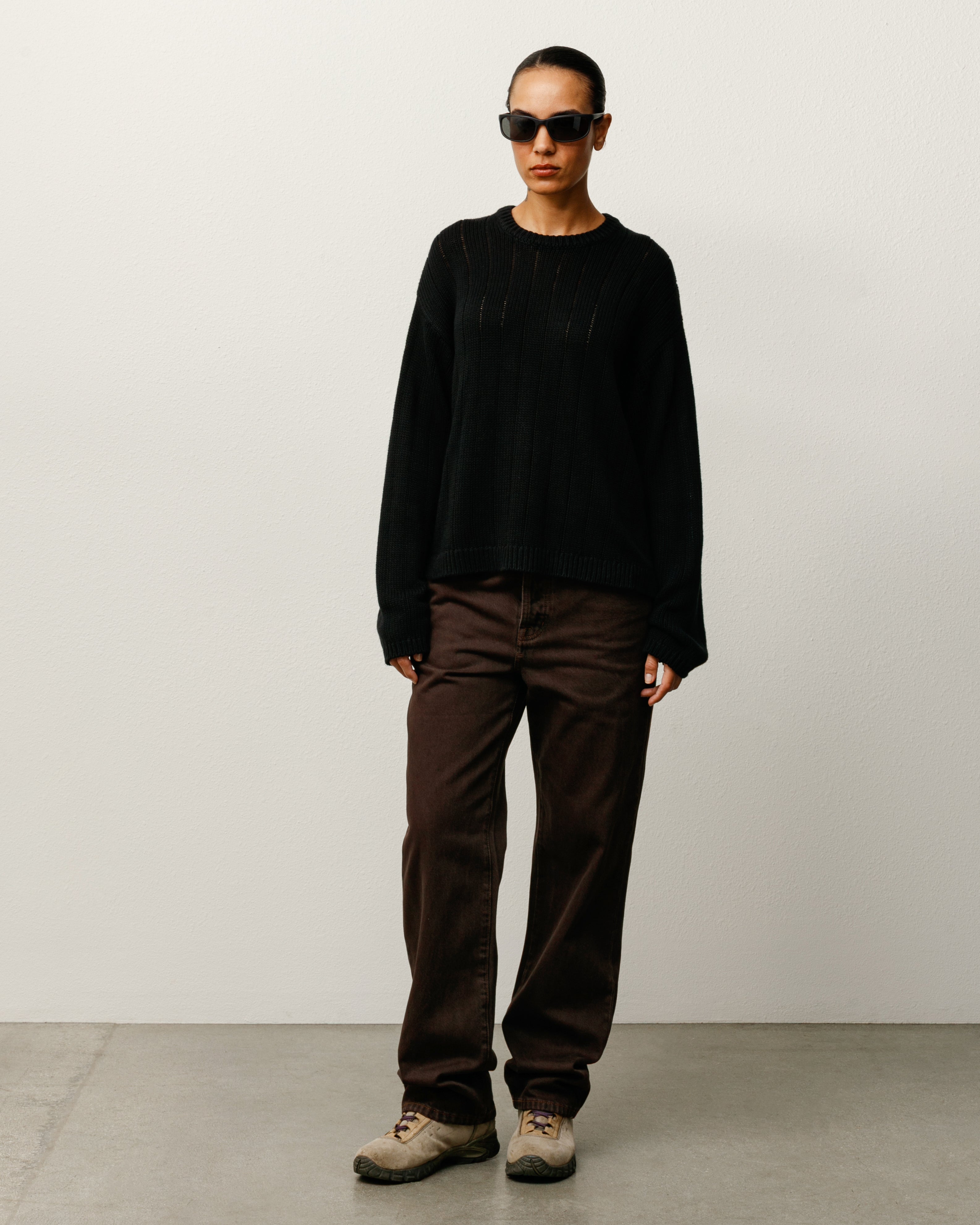 Buana Logo Sweater – Black | Tops & Knits | Stüssy Canada
